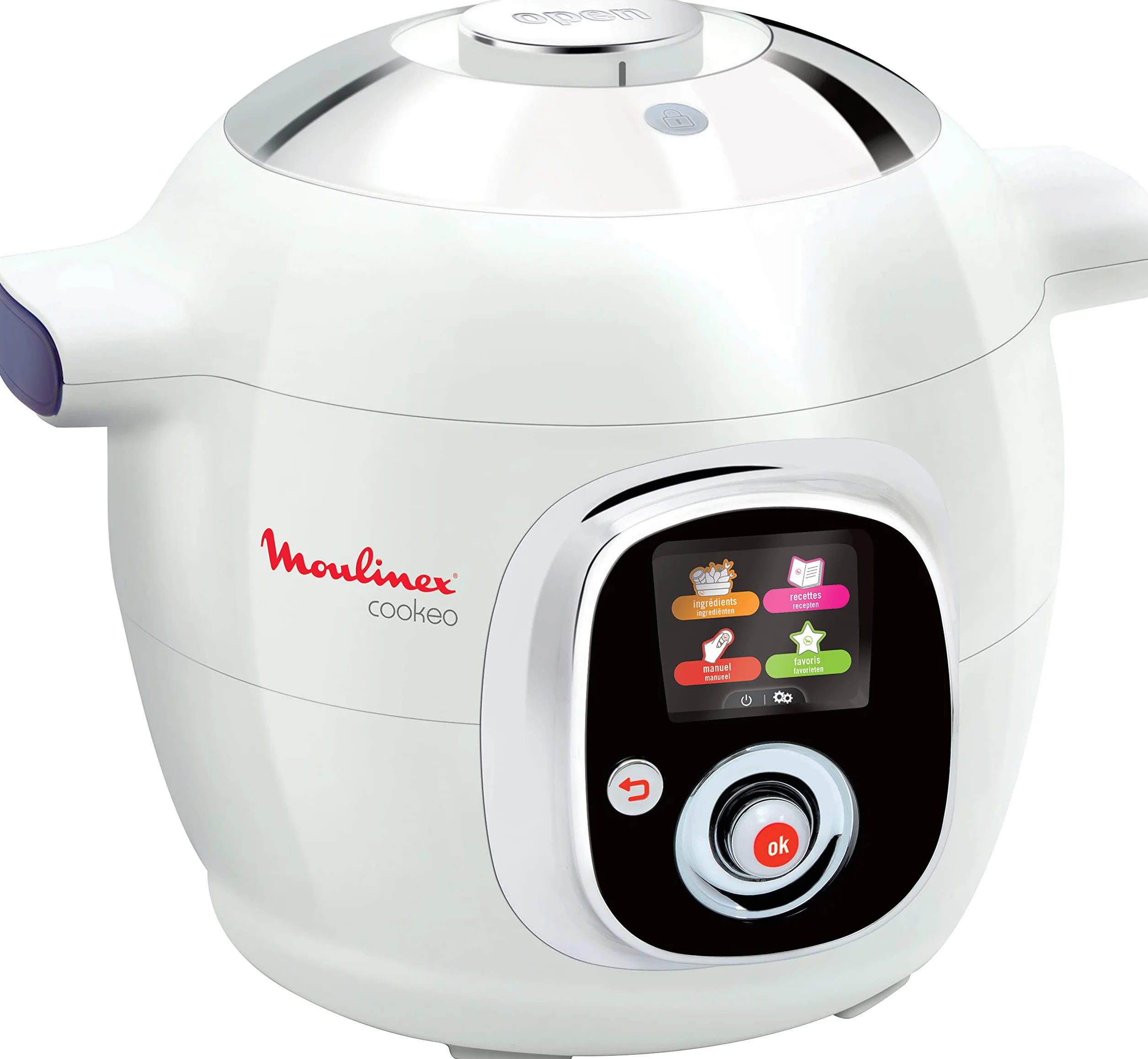 Moulinex Cookeo Multicuiseur intelligent, 6 L, 1200 W, 100 recettes préprogrammées, Jusqu'à 6 personnes, 6 modes de cuisson, Guide pas à pas, Facile à utiliser CE704110