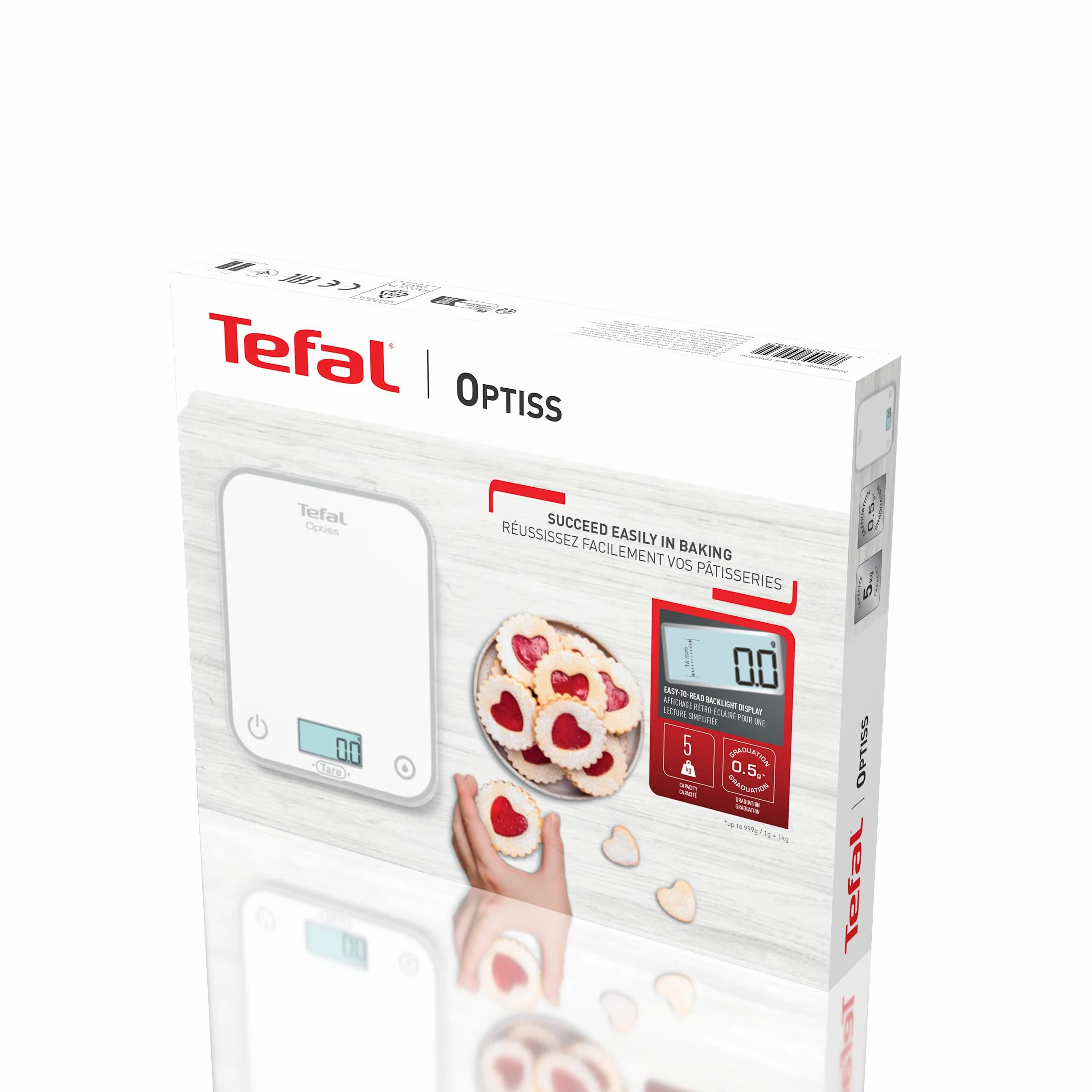 Balance de cuisine électronique Tefal Optiss 5kg Blanc BC50U0V0