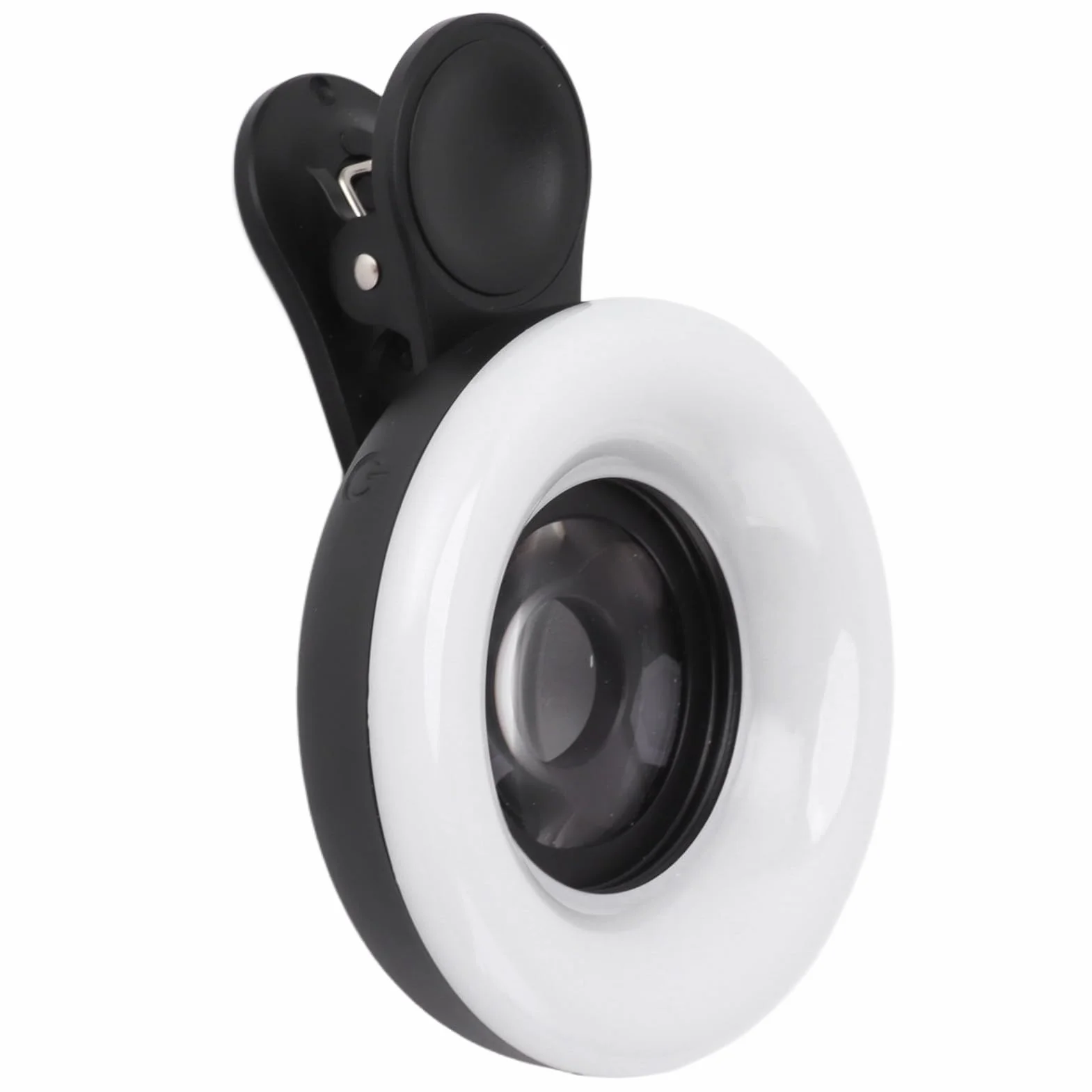 Obiektyw Makro 15X z lampą pierścieniową Mini Clip, do Aparatu Telefonicznego, Soczewka Wypełniająca pierścień Telefonu od 2800 do 6500 K, do Vlog, Nagrywanie Wideo