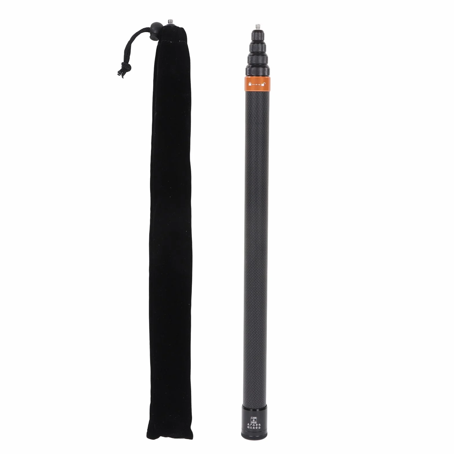 Kamera Ruchowa Selfie Stick Przykręcana Kamera Sportowa Kijek do Selfie z Włókna Węglowego Panoramiczna Akcji Kij Teleskopowy Nadaje się do Insta 360x3, One Rs, Go 2,