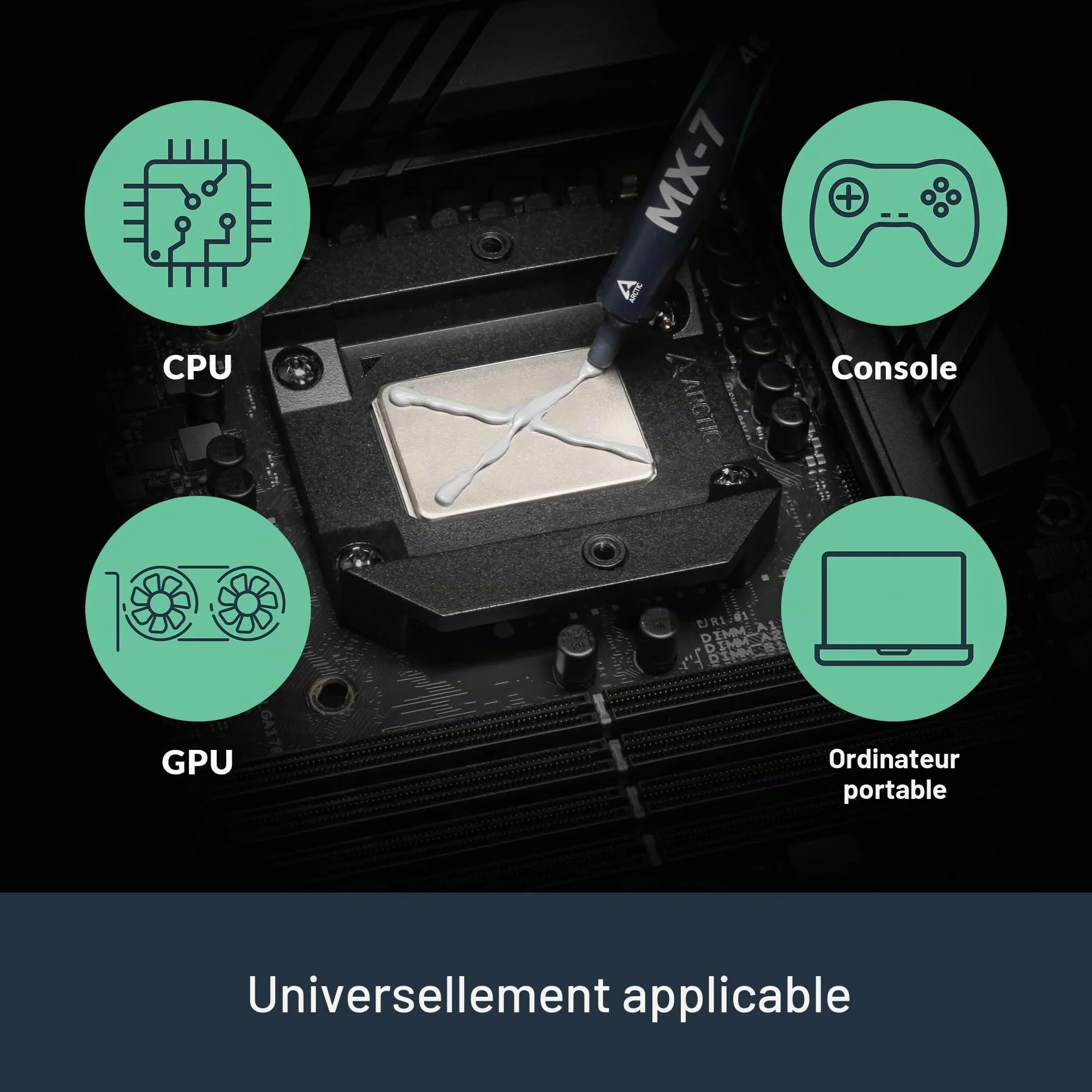 ARCTIC MX-7 Pâte thermique ultra-performante pour CPU GPU processeurs 8 g