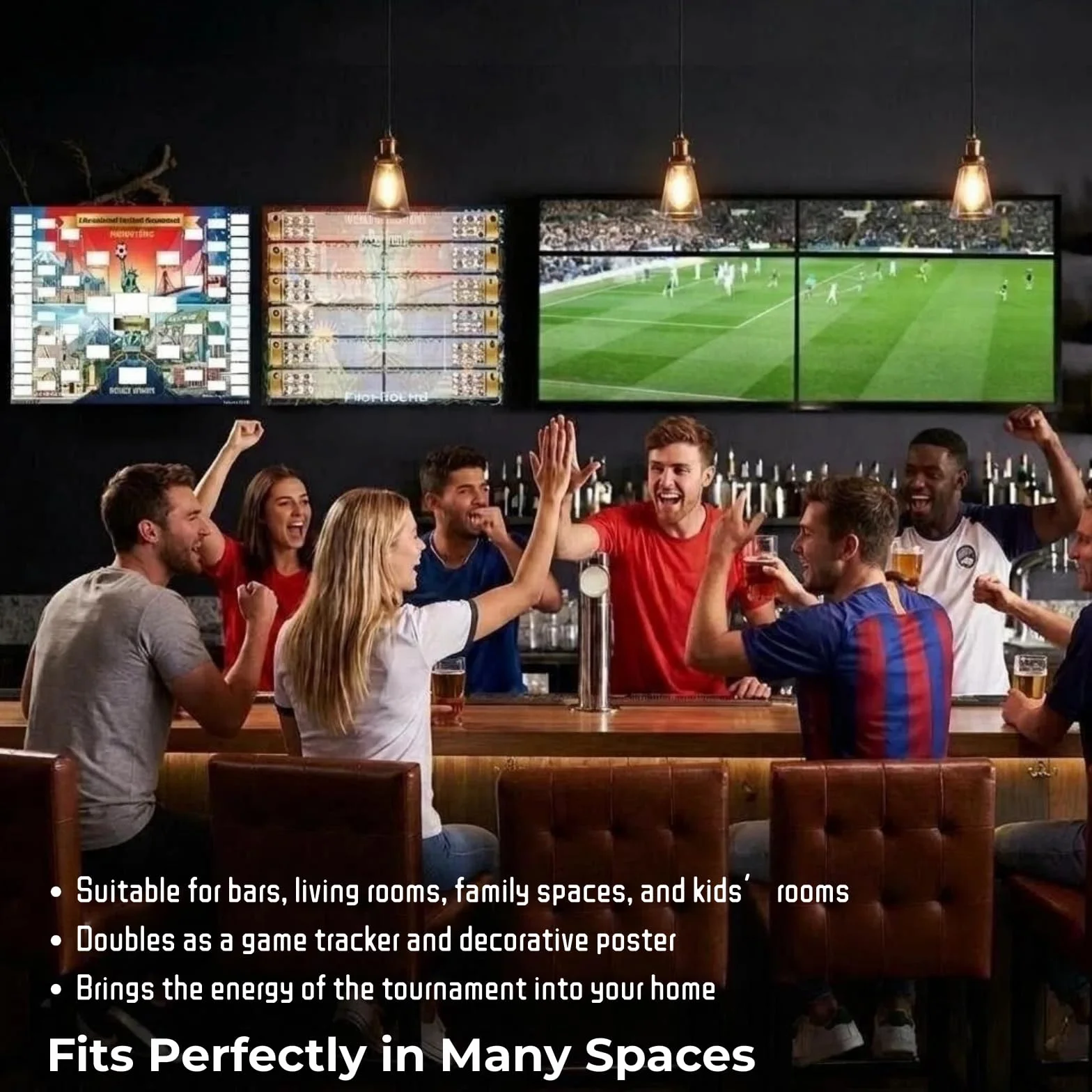 Plakat Mural Schedule Interactif Coupe du Monde 2026 - Stickers pour Prédire et Suivre 104 Matchs