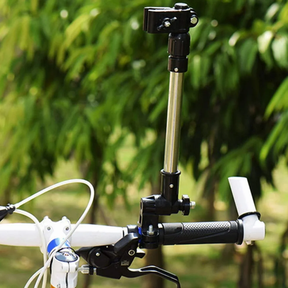 Fabater Porte-Parapluie Poussette Réglable 360° Support Parapluie Vélo Acier Inoxydable