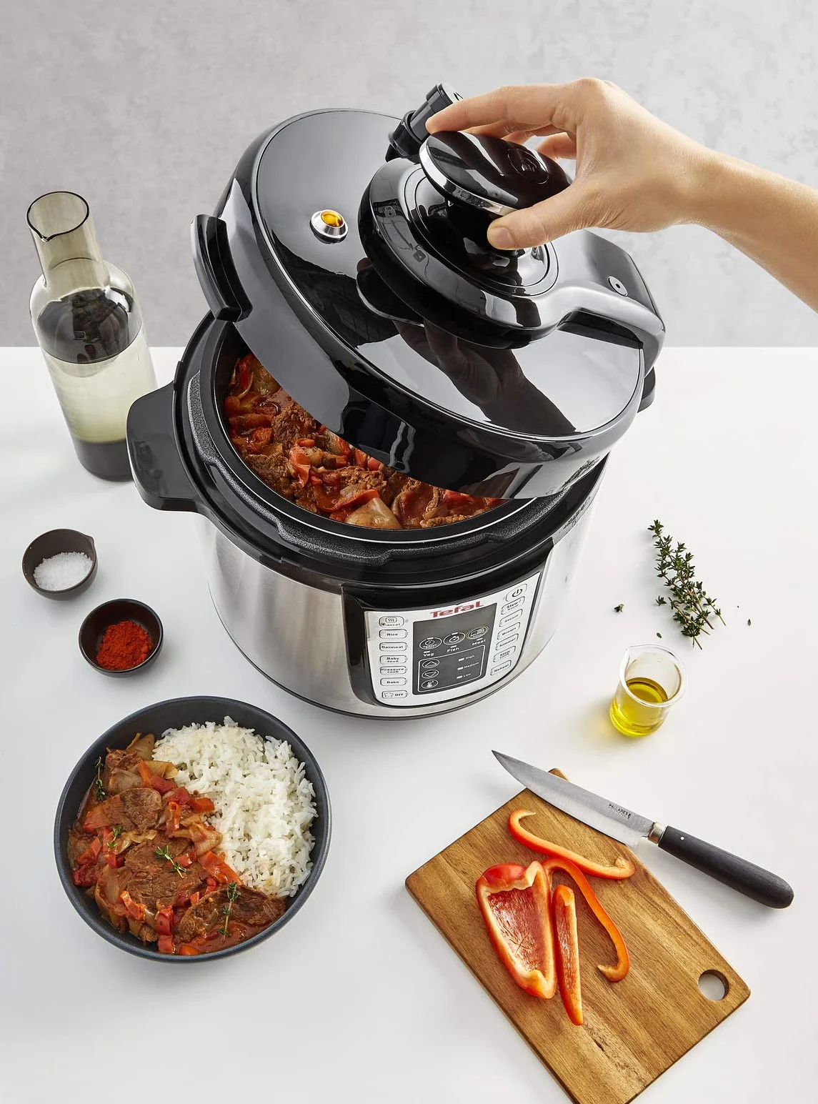 Tefal CY505E10 Multicooker – 6 L Capacity – Pressure Cooking, Multifunctional, 25 Programmes, Fast and Delicious