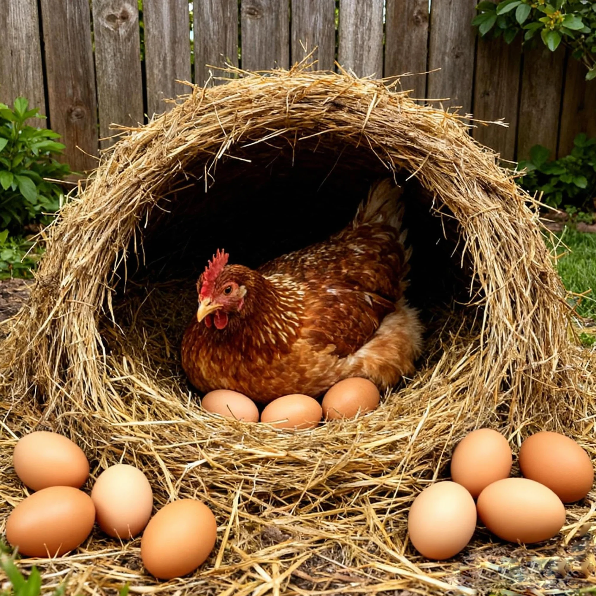 Œufs de Poule Faux en Bois 6 Pièces pour Aider à Pondre - Outil Agricole