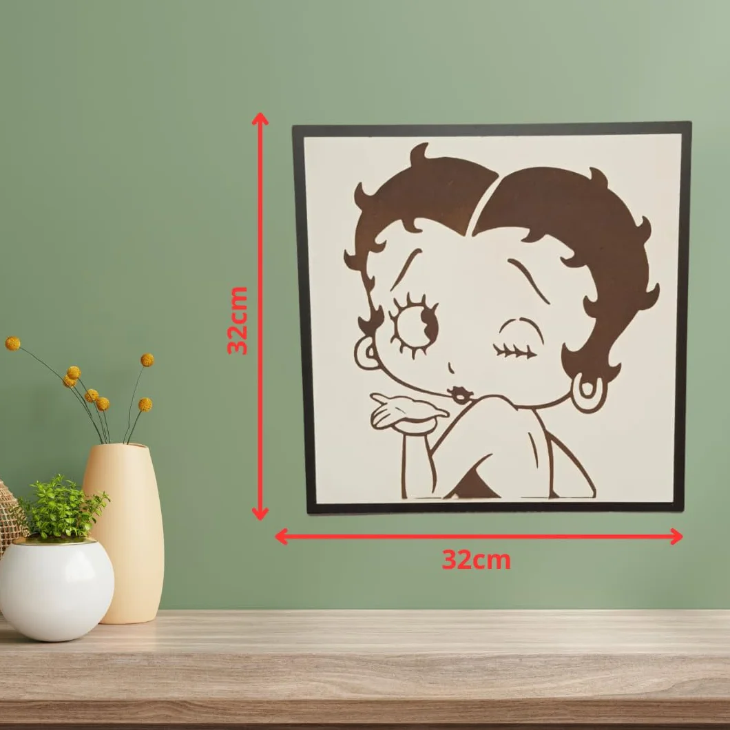 Tableau décoratif en bois Betty Boop Wood's Art mural moderne salon