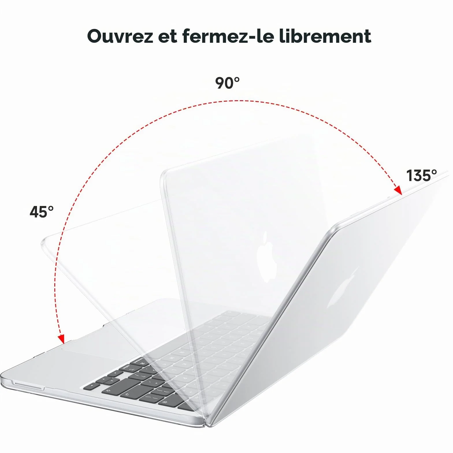 Coque Compatible MacBook Neo 13 Pouces A18 Pro A3404, Étui Protection Transparent Cristal