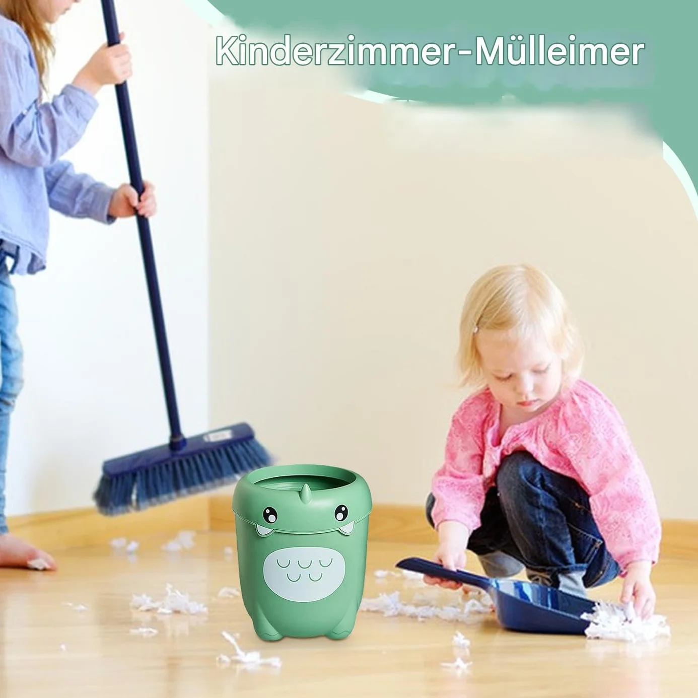 Jolie poubelle dinosaure mini panier de rangement grande capacité déchets spatiaux appartement salon cuisine