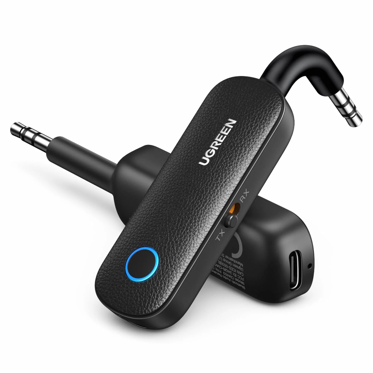 UGREEN Nadajnik Bluetooth 5.4 Odbiornik 2 w 1 z Gniazdem 3,5mm i Wbudowanym Mikrofonem Samochodowym Adapter Bluetooth.