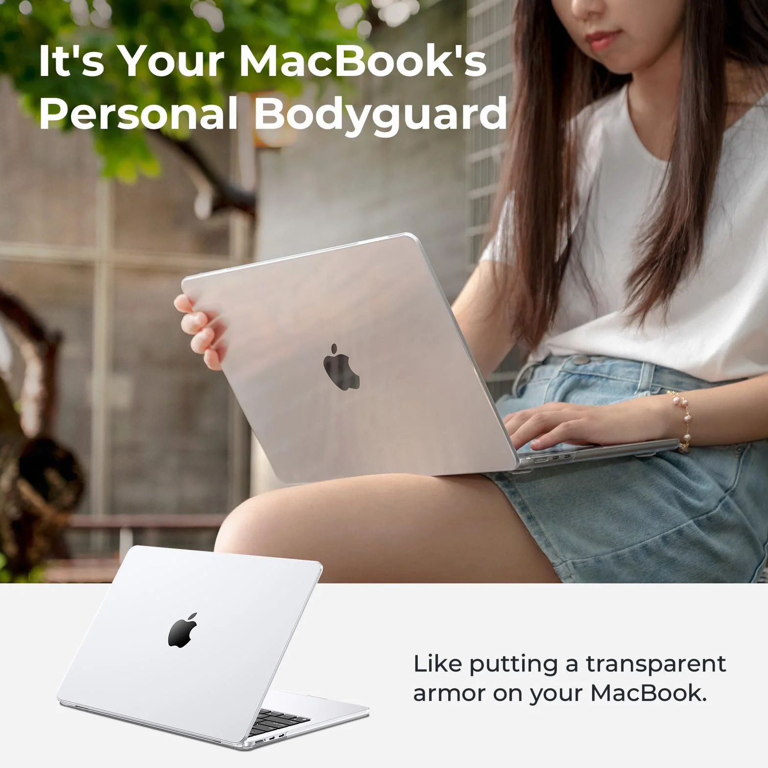 Coque MacBook Air 13,6 Pouces M5 M4 M3 M2 2026 2025 2024 2022 Étui Rigide Transparent