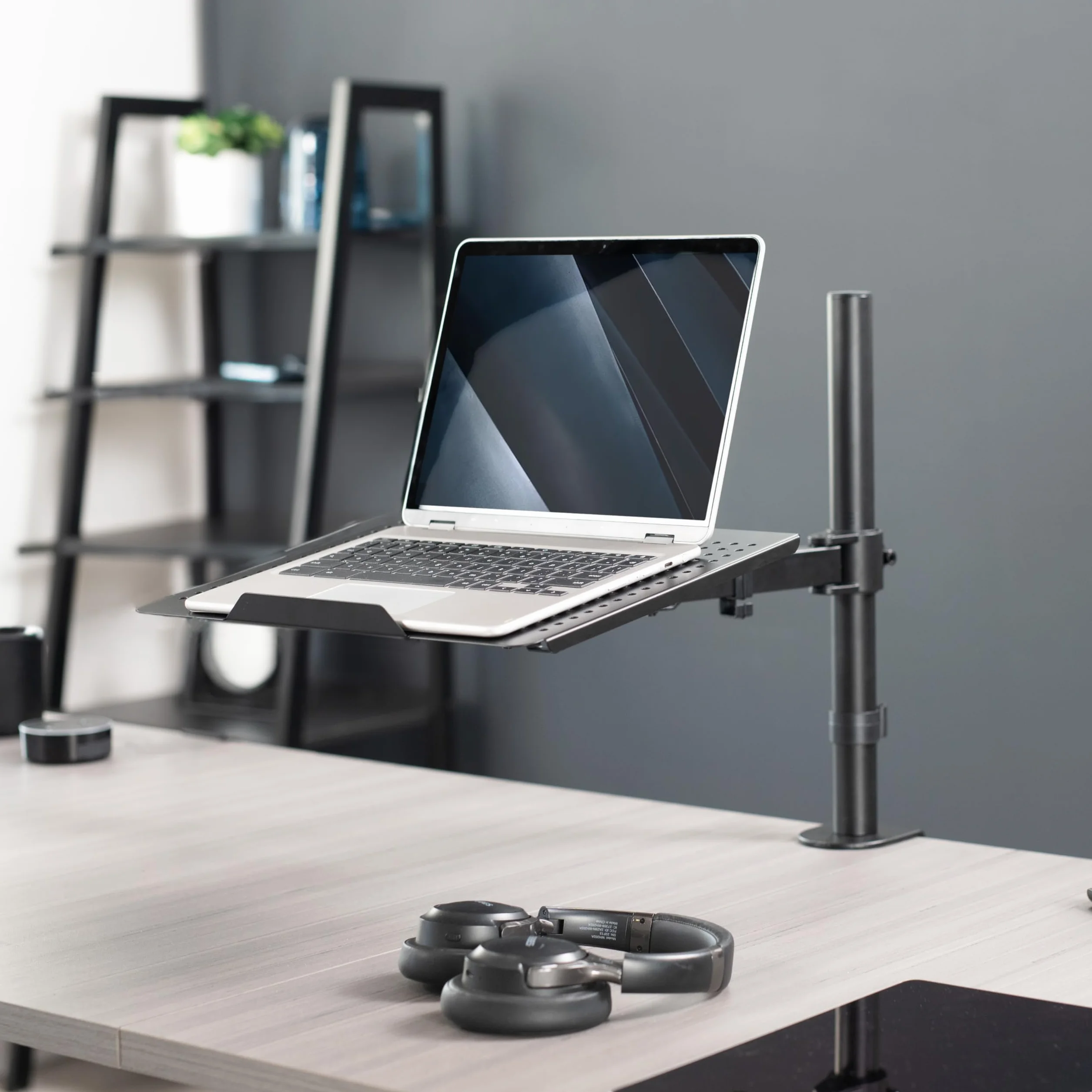 VIVO Pojedynczy stojak na biurko na laptopa - w pełni regulowane przedłużenie z zaciskiem C (STAND-V001L)