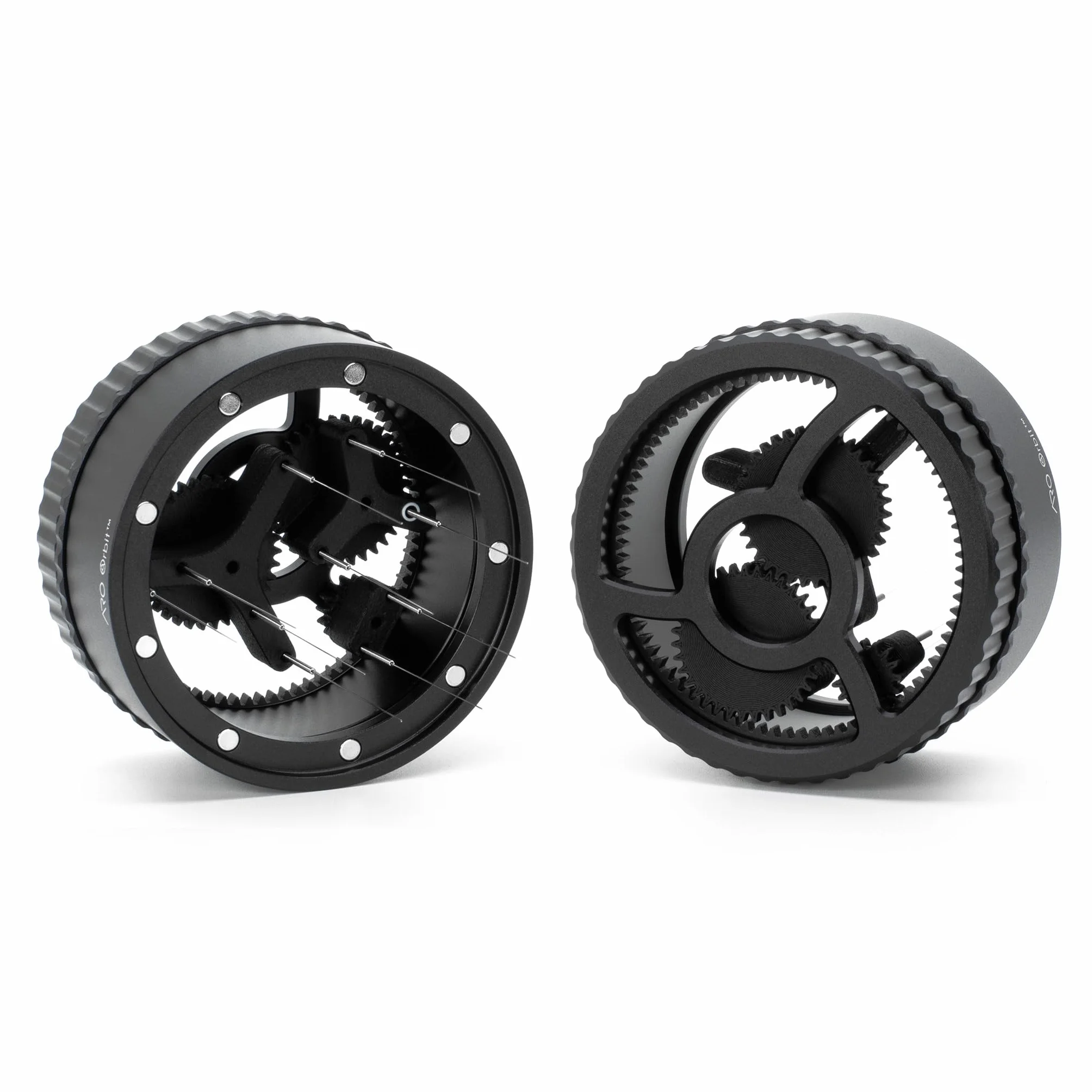 ARO Orbit PRO™ Outil de distribution d'espresso spirographique en aluminium | WDT à engrenage pour baristas à domicile et cafés professionnels (noir, 54 mm)