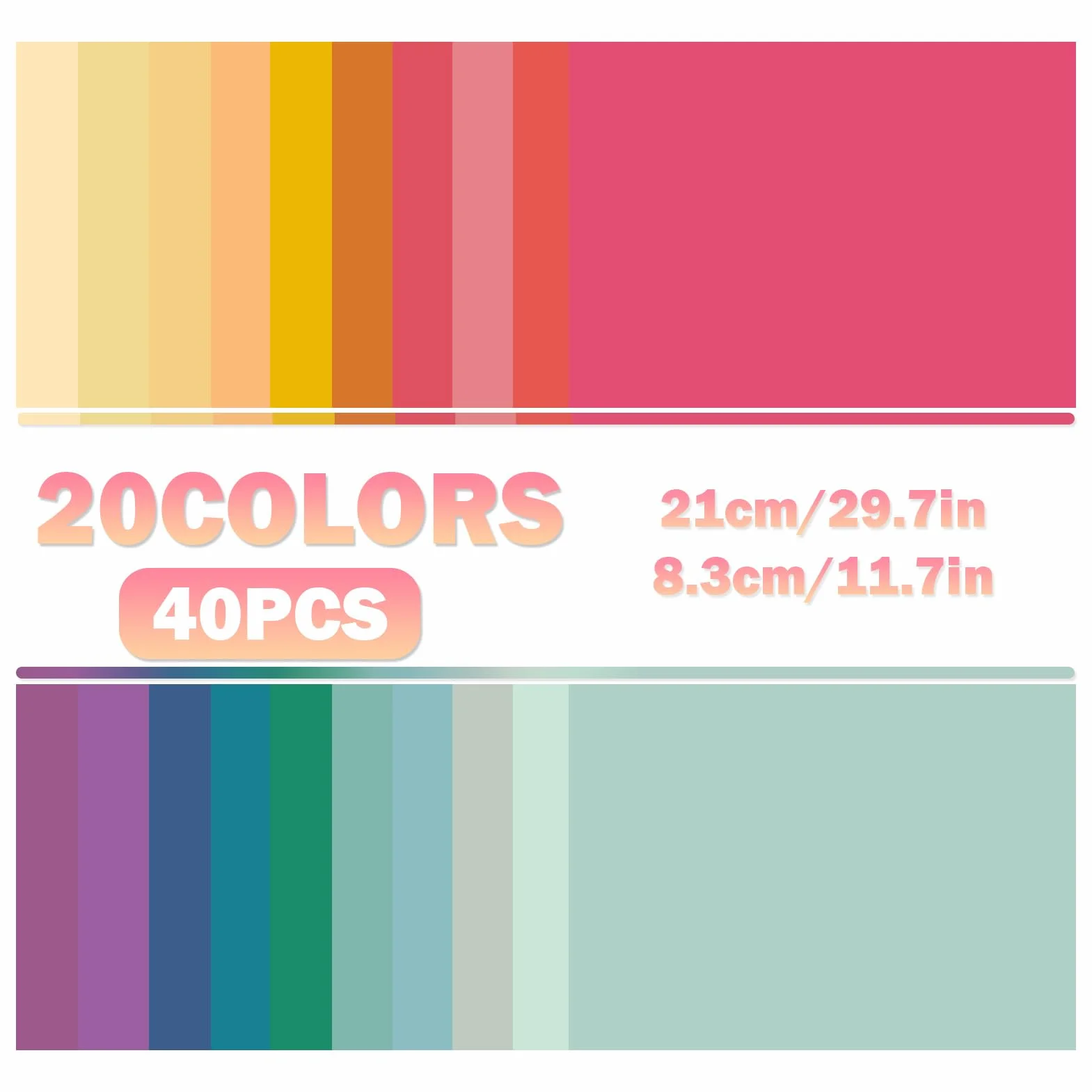 TRUEIN Papier Calque Couleur A4 100g/m² 40 Feuilles 20 Couleurs Papier Transparent Imprimable
