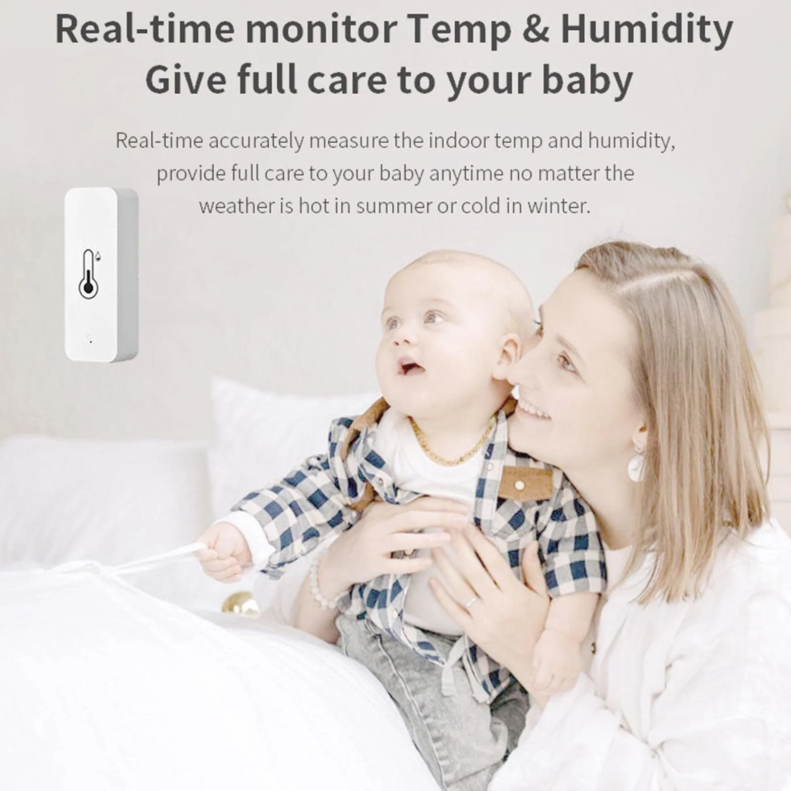 Capteur de température de congélateur WiFi Gimocool, Thermomètre Hygromètre très précis avec alertes d'application