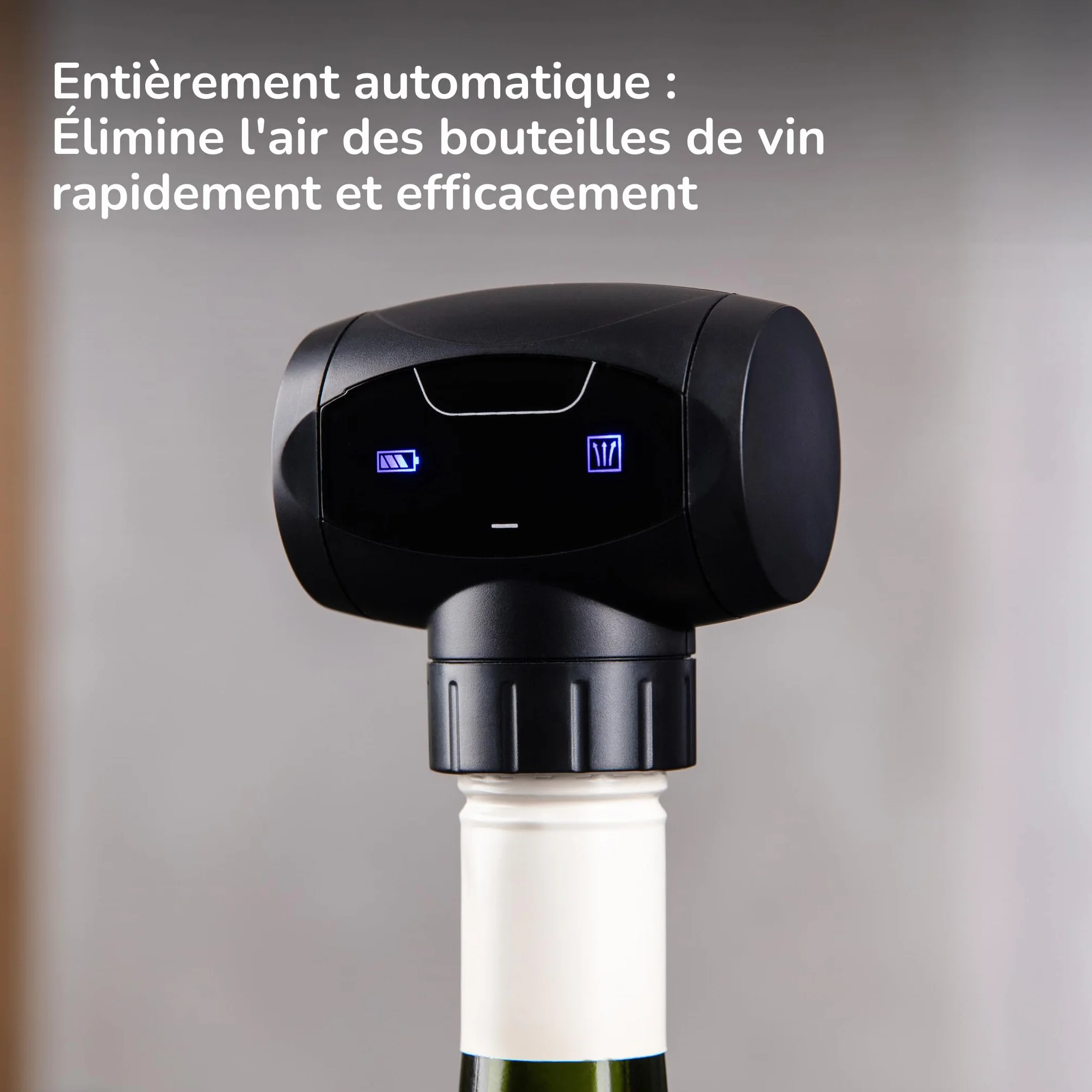 Haier Pack D'Accessoires à Vin - Pompe vide air électrique, conservez votre Bouteille jusqu'à 7 jours après ouverture - Thermomètre à vin, Indicateur de Température pour un service optimal
