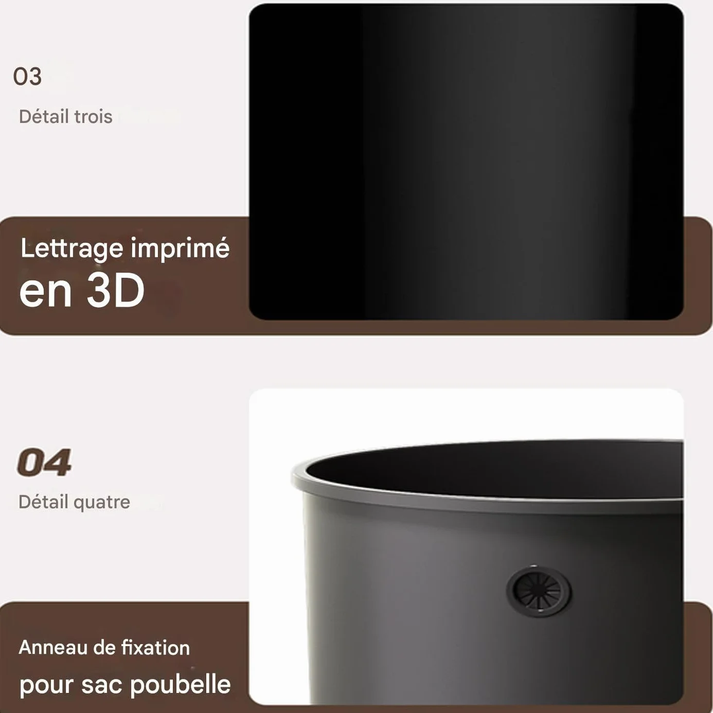 Poubelle De Cuisine 15 Litres Avec Roues Organisateur De Stockage Salle De Bain