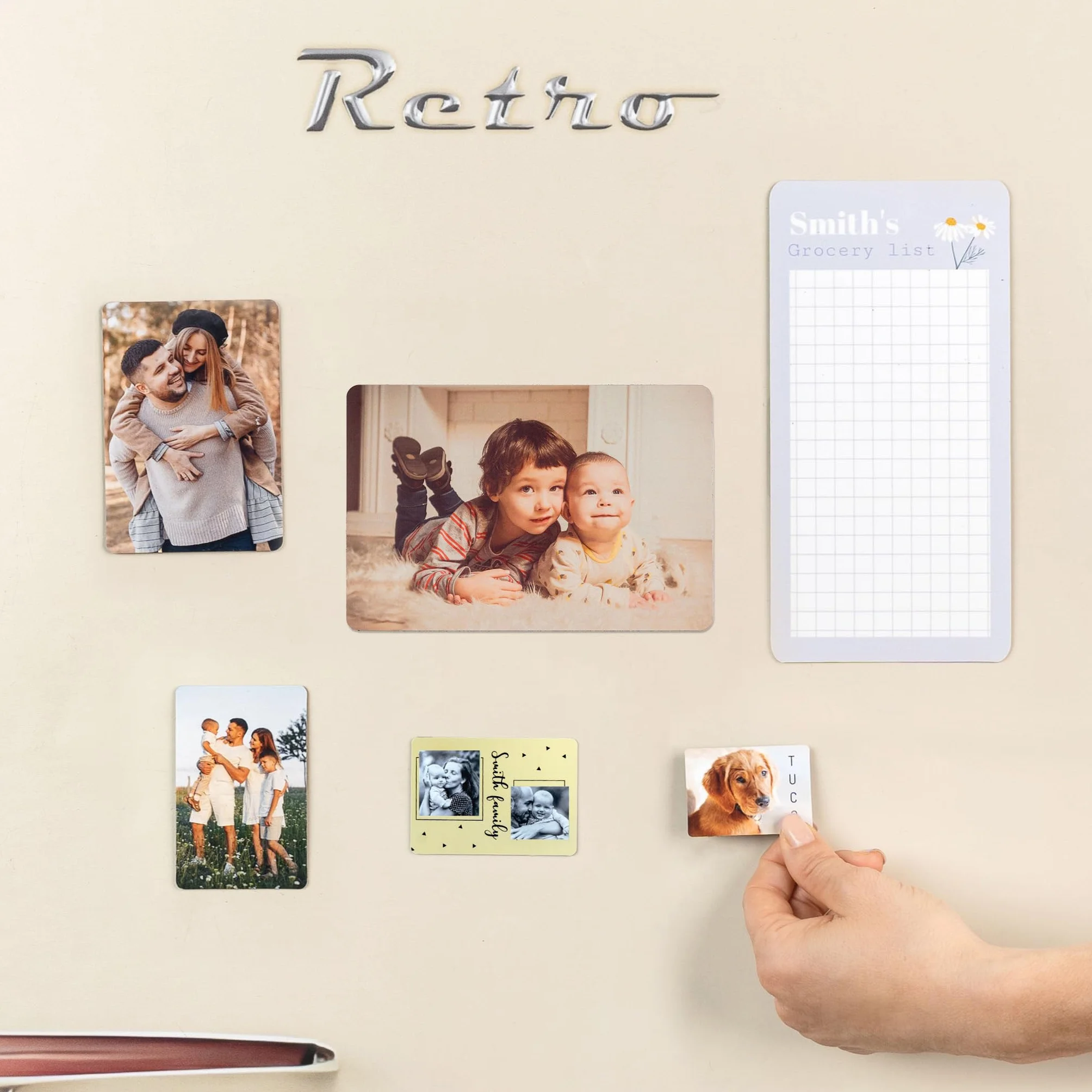 Aimants Flexibles Personnalisés Rectangulaires 5x3,3 cm Wanapix pour Réfrigérateur