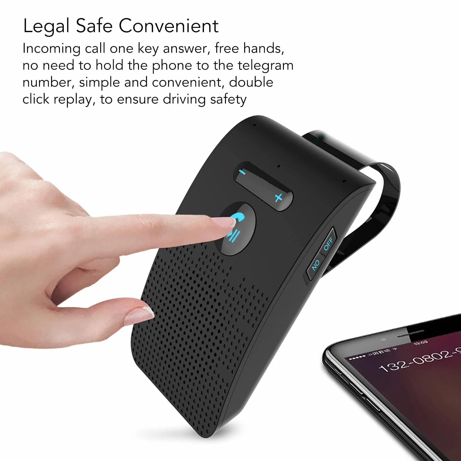 Zestaw Głośnomówiący Bluetooth 5.0 do Telefonu Komórkowego, Samochodowy Głośnik Bluetooth z Podwójnym Połączeniem, Automatyczne Połączenie, Samochodowy Zestaw Głośnomówiący do Telefonu Komórkowego