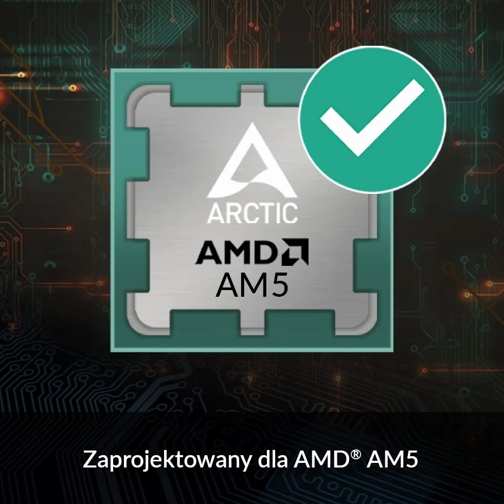 ARCTIC Alpine 23 - Kompaktowy cooler procesora AMD dla AM5 i AM4, wstępnie nałożona mieszanka termiczna MX-4, Komputer, PC - Czarny