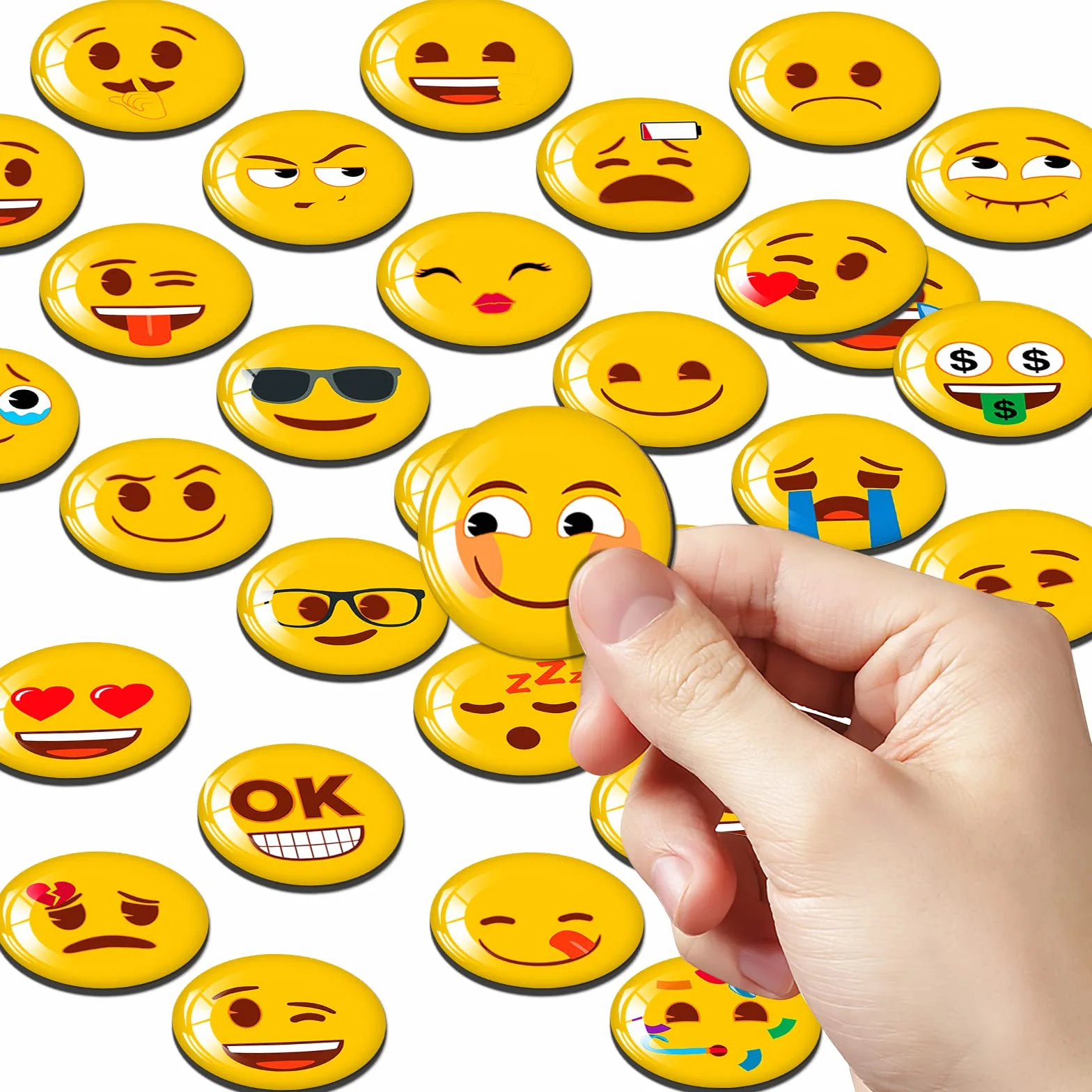 MORCART 30 Aimants Emoji Magnétique Frigo Tableau Blanc Décoratif