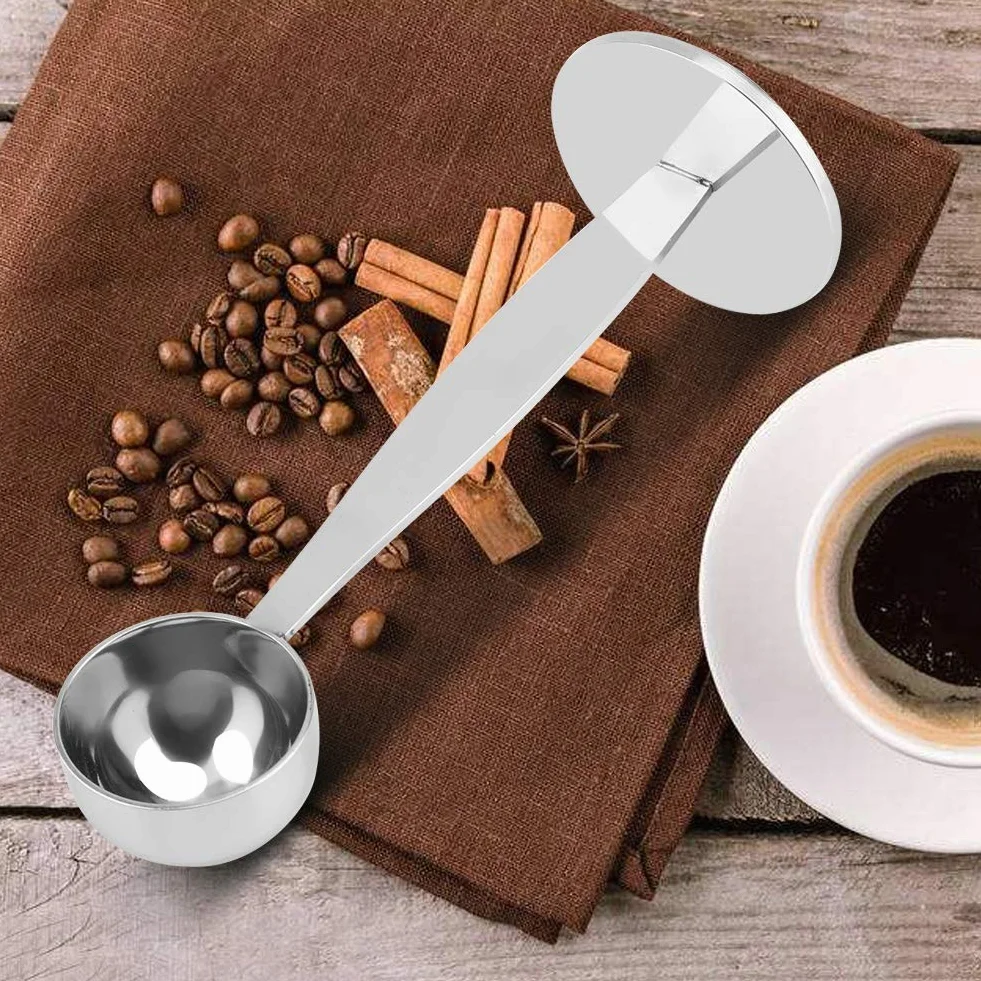 Cuillère Doseuse Café 2 en 1 Acier Inoxydable Cuillère à Mesurer le Café Moulu
