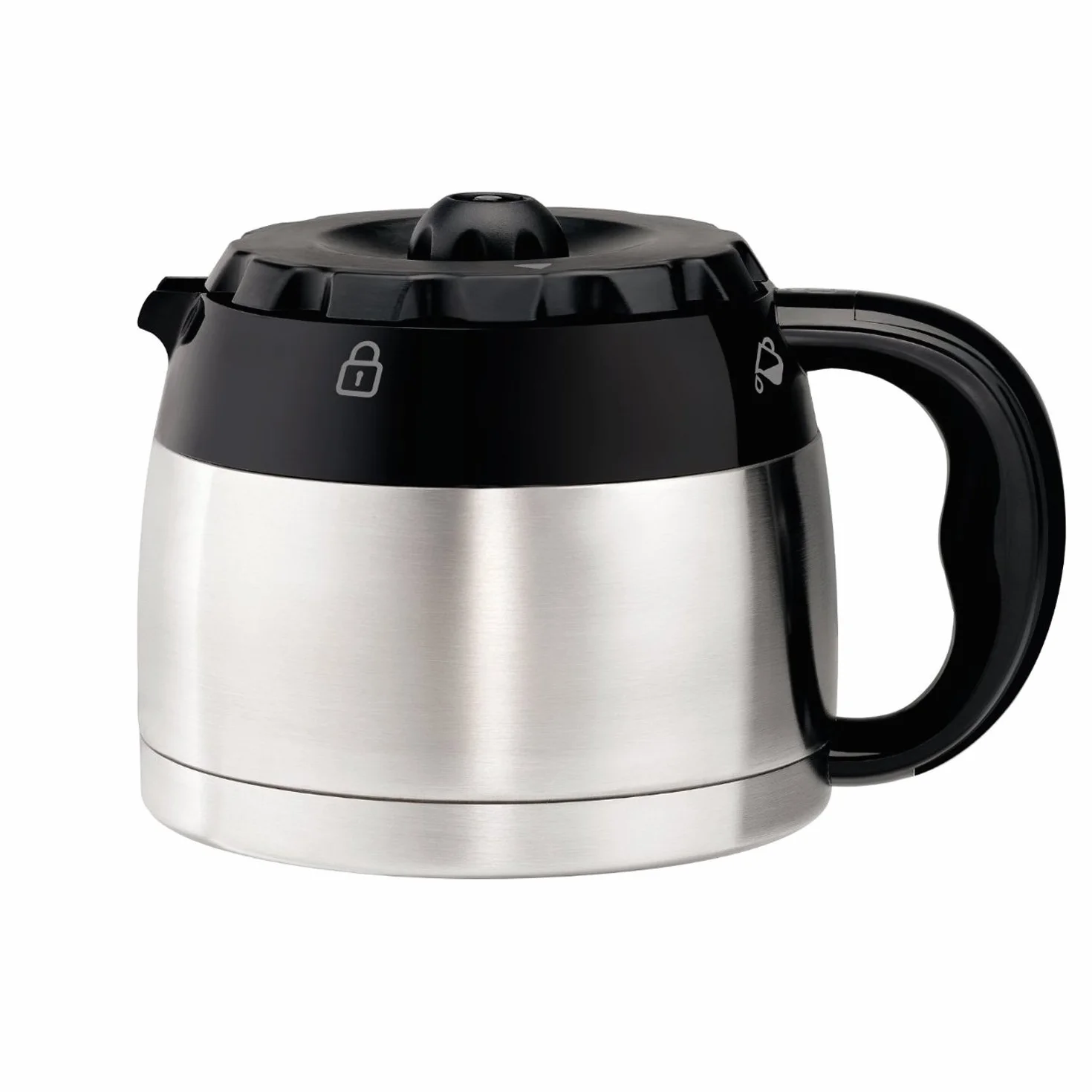 Moulinex FT360811 Cafetière Filtre Subito Isotherme 8-12 Tasses Verseuse Inox Anti-Goutte Maintien au Chaud 4 Heures 0.9l Café Noir