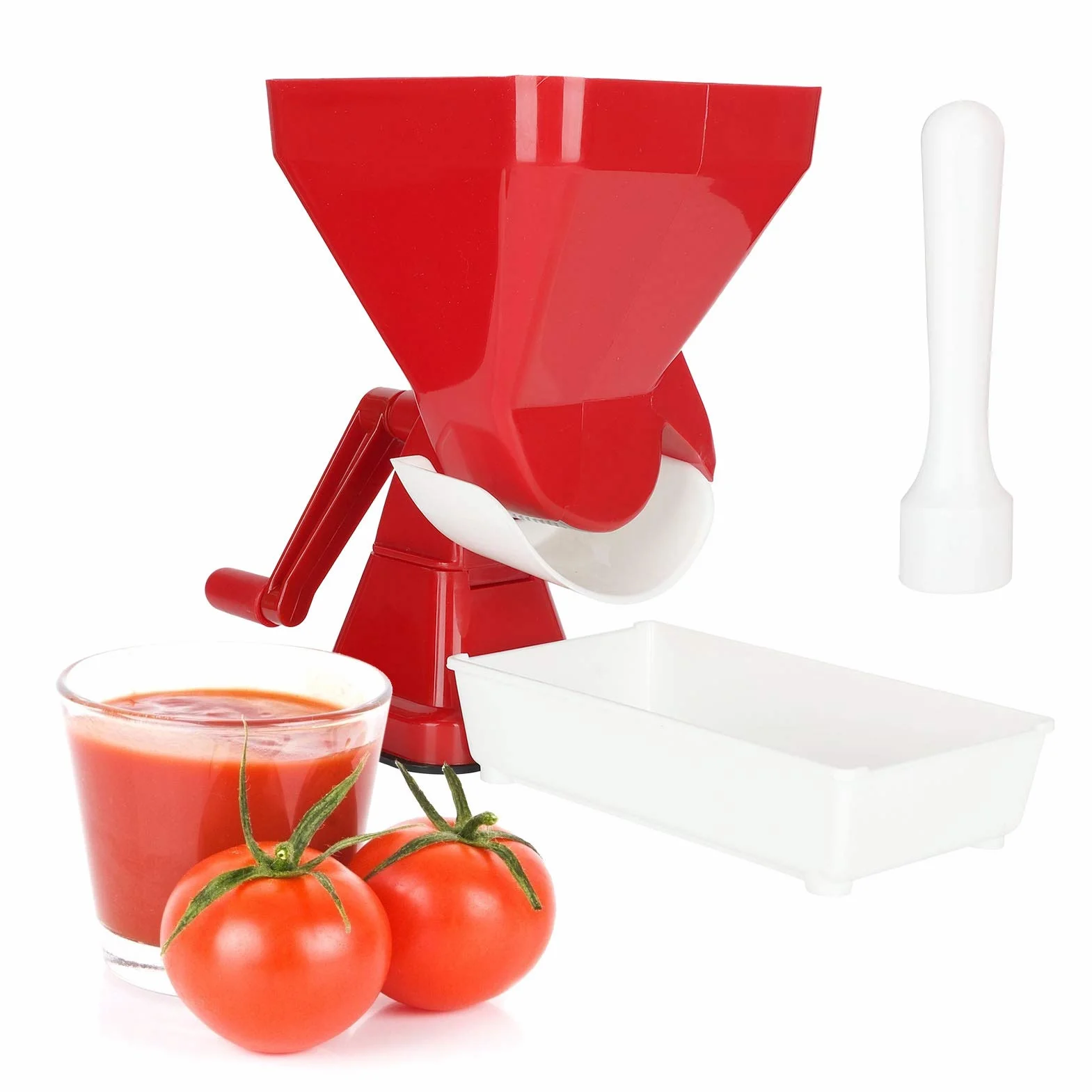 Presse-tomates manuel en acier inoxydable grande capacité pour sauces maison