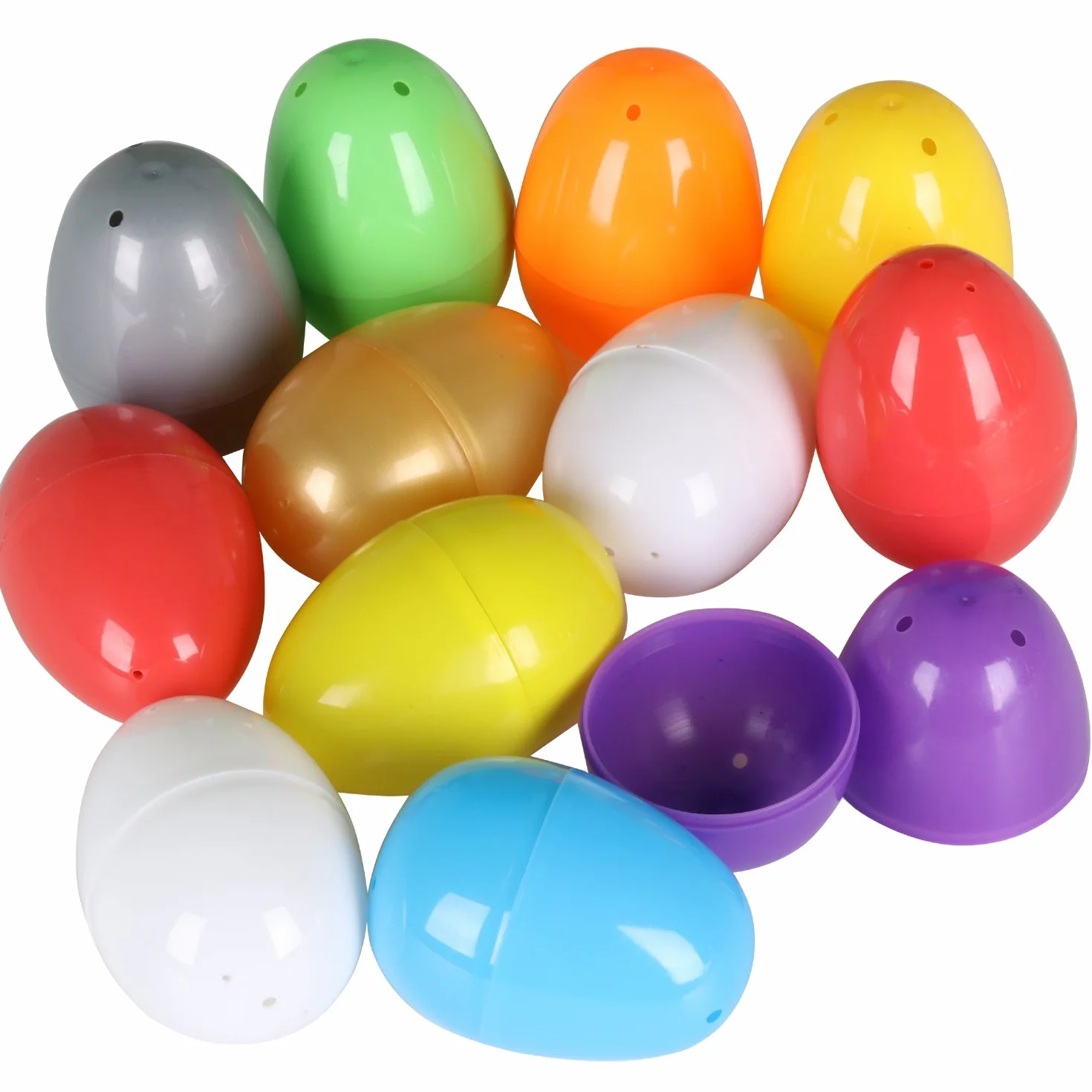 TRIXES Lot de 12 Œufs de Pâques Vides Colorés Remplissez de Surprise