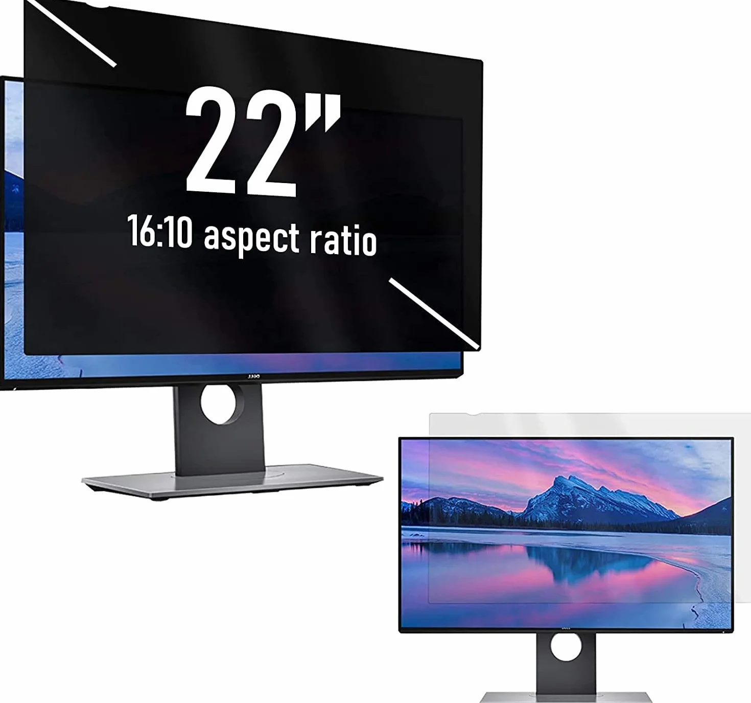 Komputerowy Filtr Prywatności 22 Cale do Szerokoekranowego Monitora Komputerowego, Ochrona Daty dla Bezpieczeństwa Komputerów Stacjonarnych, Współczynnik Proporcji 16:9