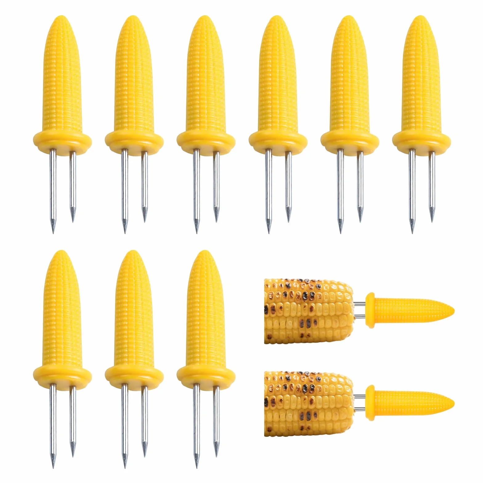 Porte-Épis de Maïs en Acier Inoxydable 20 Pièces – Brochettes pour Grillade avec Boîte de Rangement, Résistant à la Chaleur