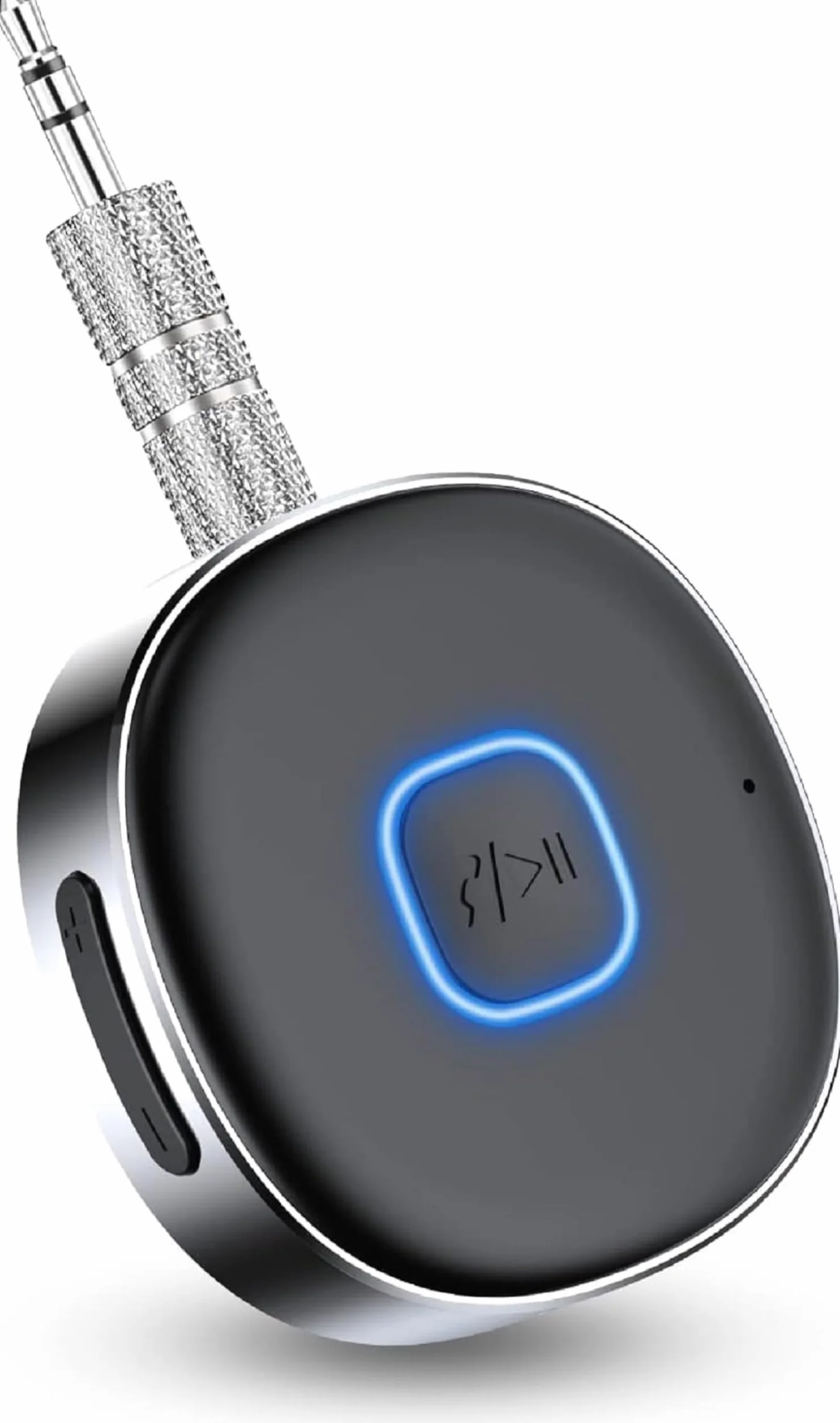 HORJOR AUX Bluetooth adapter samochodowy, odbiornik Bluetooth 5.0, bezprzewodowy adapter Bluetooth do samochodu, słuchawek, rozmowy głośnomówiące, podwójne połączenie, 16 godzin odtwarzania