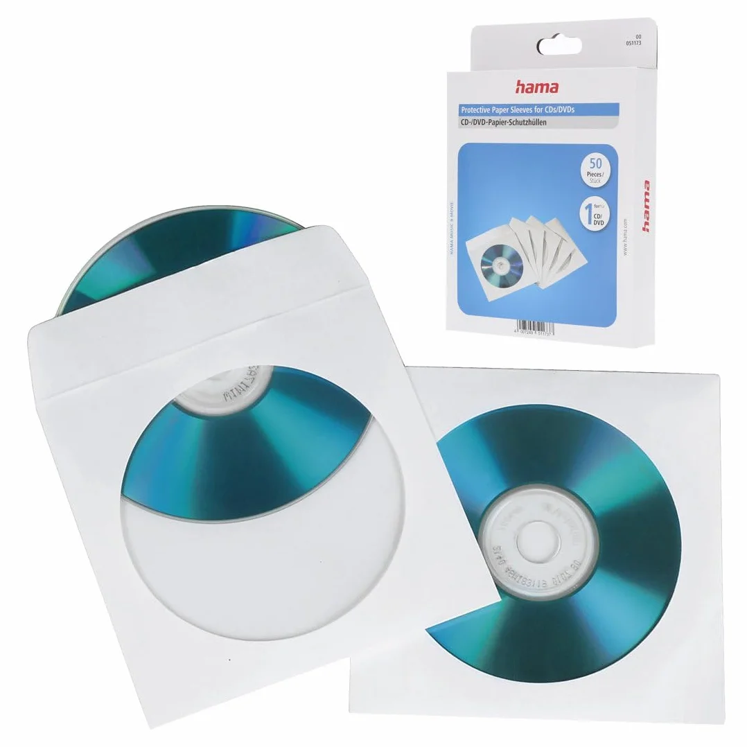 Hama CD Paper Sleeves White 50 pcs/Pack