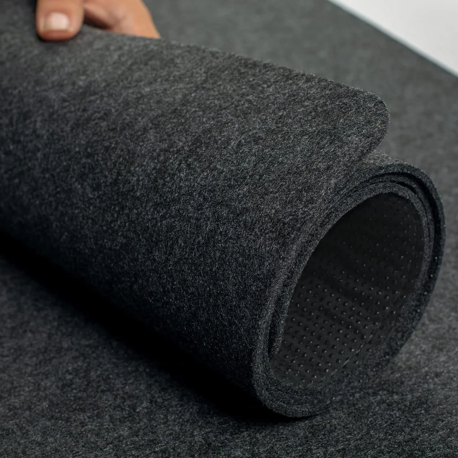 DAWNTREES Tapis de Bureau en Feutre Grand Tapis de Souris pour Clavier et Souris Gris foncé