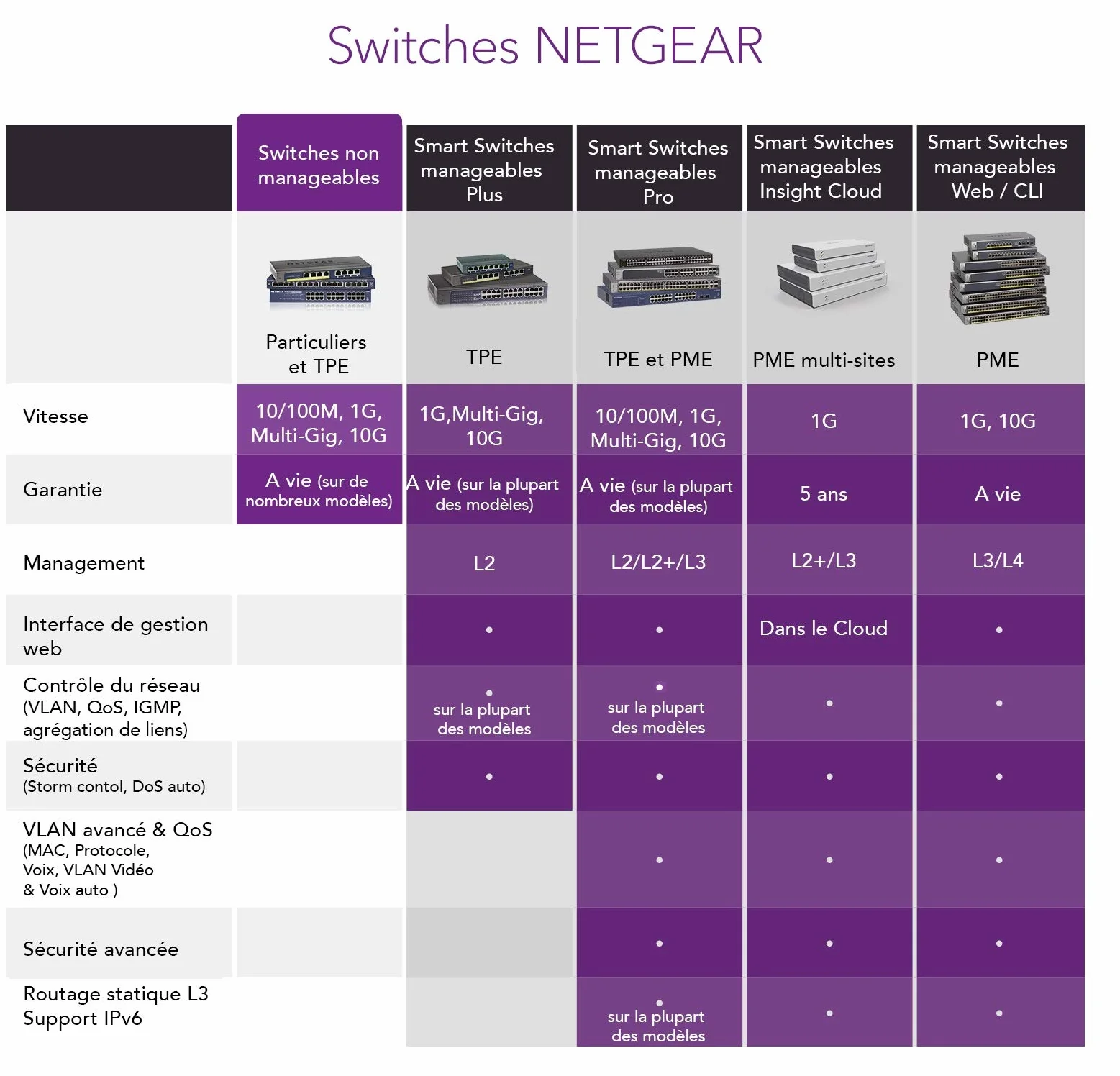 NETGEAR GS105 Switch Ethernet 5 Ports RJ45 Métal Gigabit 10/100/1000 ProSAFE