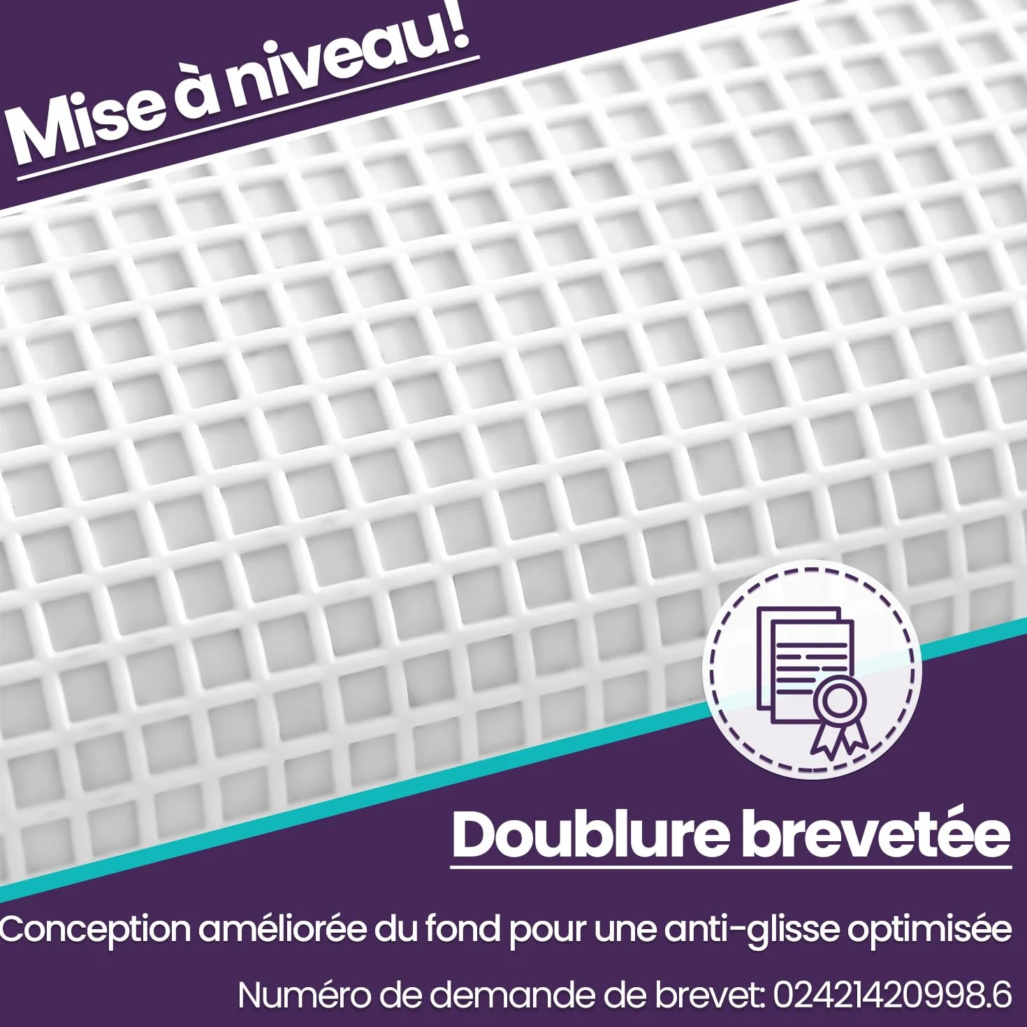 DEXI Tapis Salle de Bain Antidérapant 60 x 90 cm, Lavable en Machine, Gris et Beige