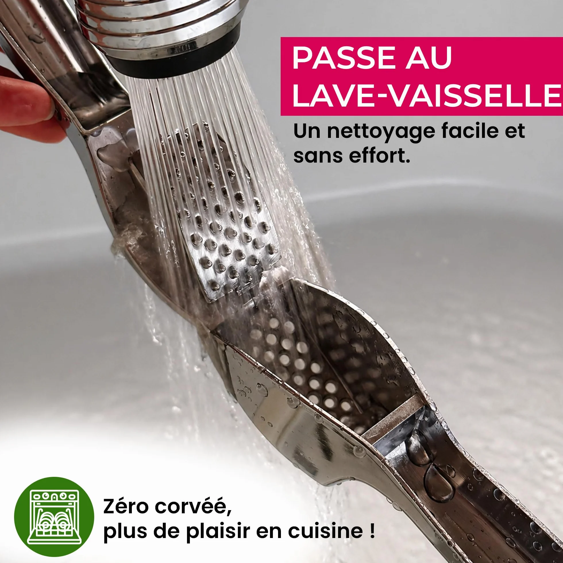 Presse Ail Professionnel - Hachoir Manuel & Écrase Ail - Garlic Press Crusher - Coupe Râpe - Ustensiles Cuisine