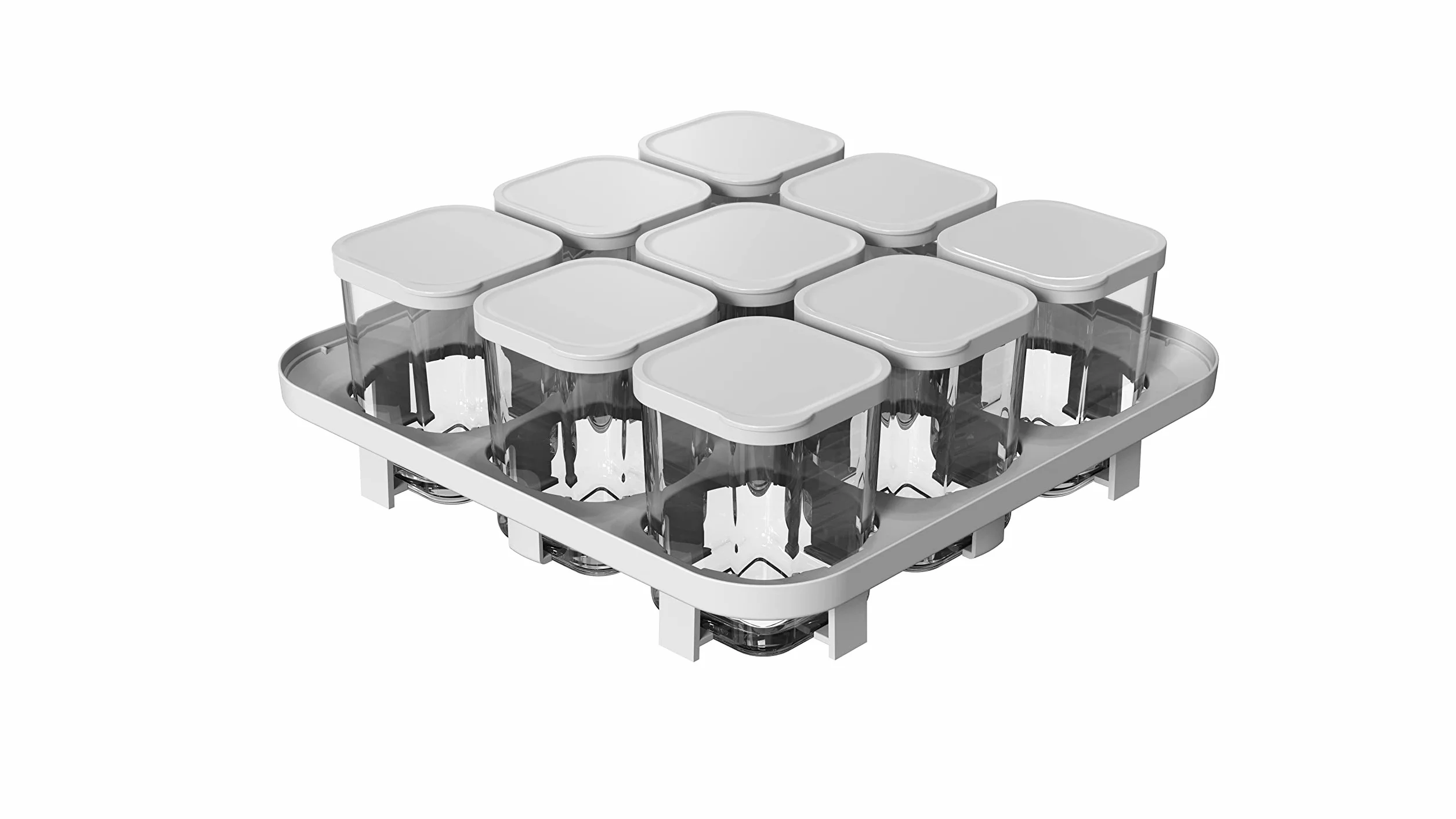 LITTLE BALANCE 8448 Yaourtière Dessertière, Yaourts Desserts Fromages blancs faits maison, 5 programmes automatiques, 9 pots en verre 145 ml, Blanc/inox