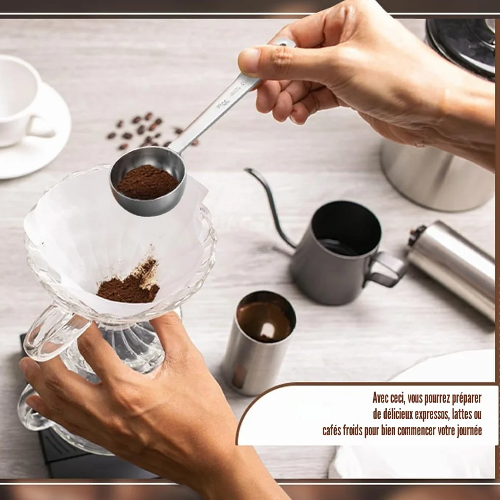 Lot de 2 doseurs à café 15 ml 30 ml cuillères à soupe en acier inoxydable