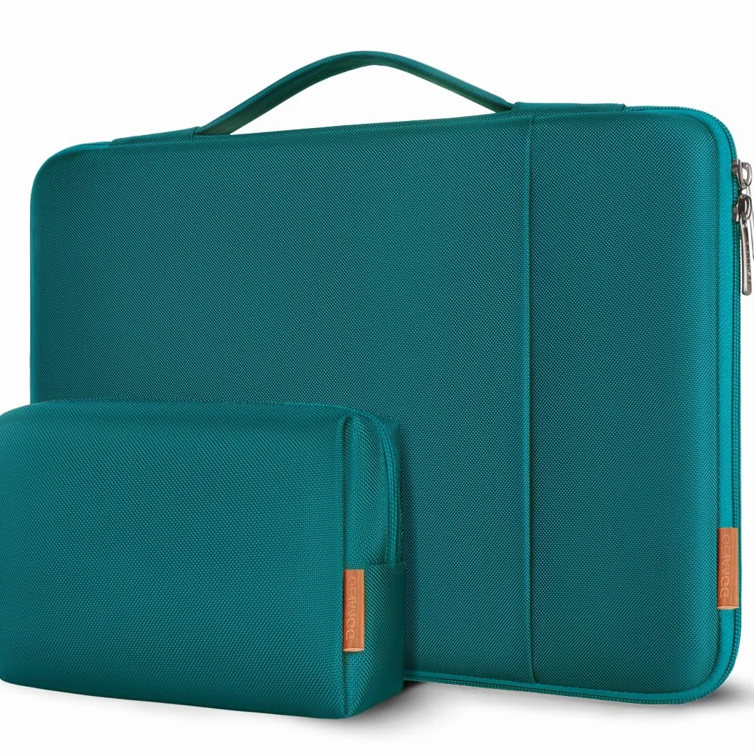 DOMISO Torba na laptopa 16", etui ochronne, wodoszczelne, odporne na uderzenia, do 16" Dell / HP Pavilion Envy/ThinkPad IdeaPad / ASUS Vivobook, turkusowe
