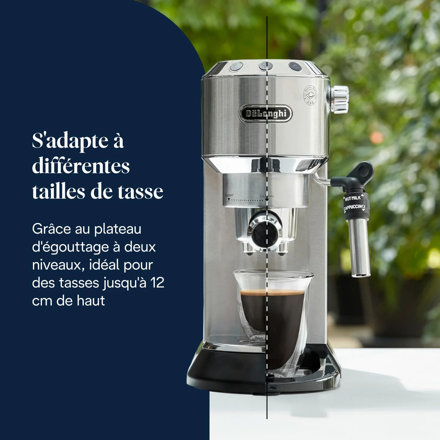 De'Longhi Dedica Style EC685.M Machine à Expresso 15 cm 1 L Métal Dosettes E.S.E