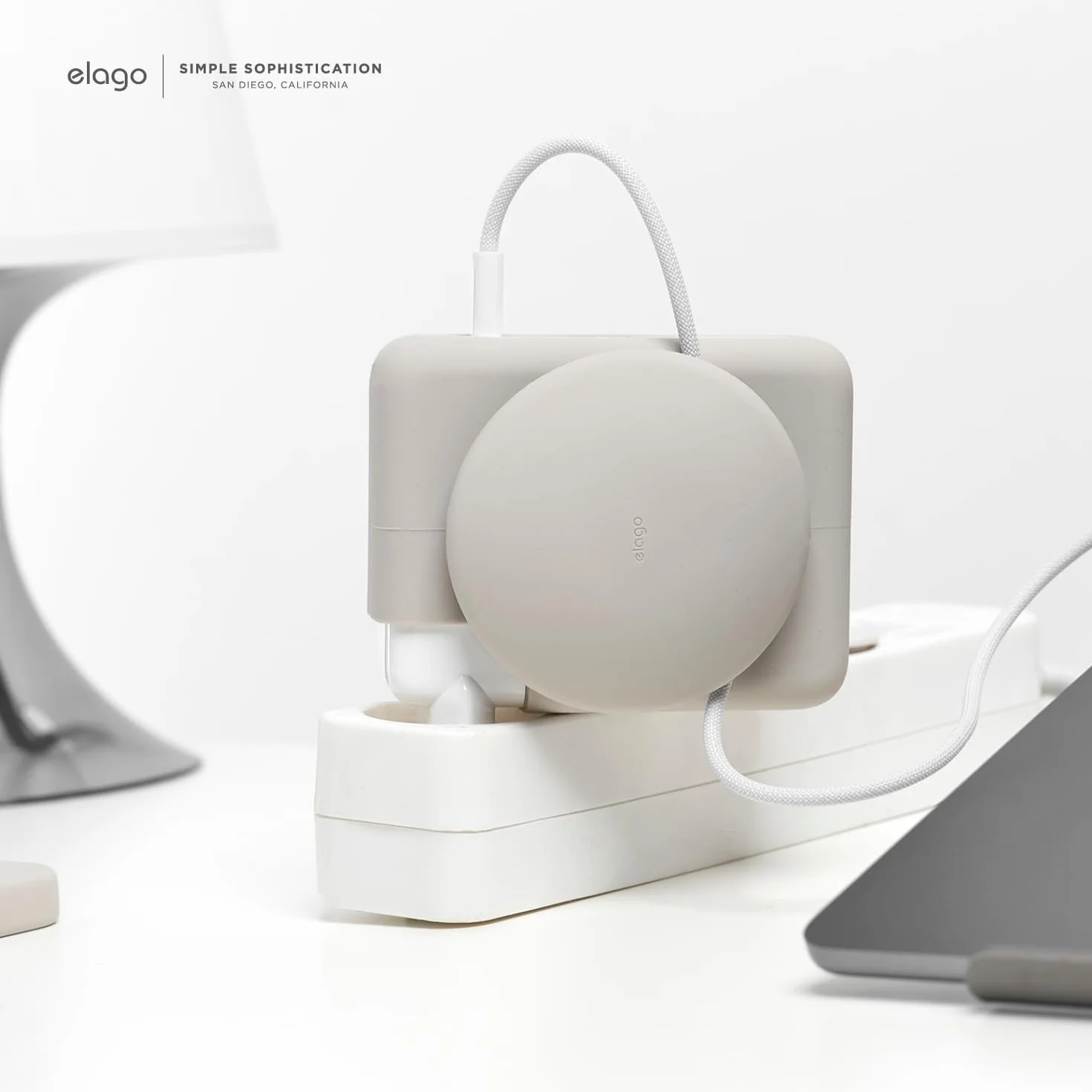 elago Organizer kabla ładującego, zwijacz kabla kompatybilny z MacBook Pro 2021-2026 16” M5 M4 M3 M2 M1 A3429/A3428/A3403/A3186/A2991/A2780/A2485, 140W