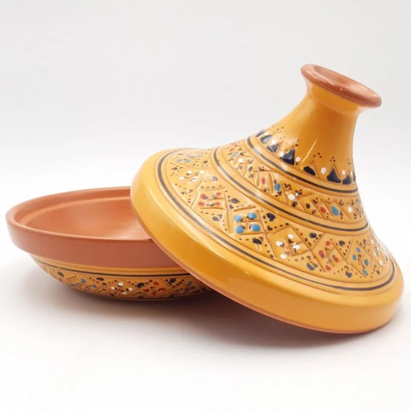 Tajine individuel évasé Marrakech Jaune - D 22 cm