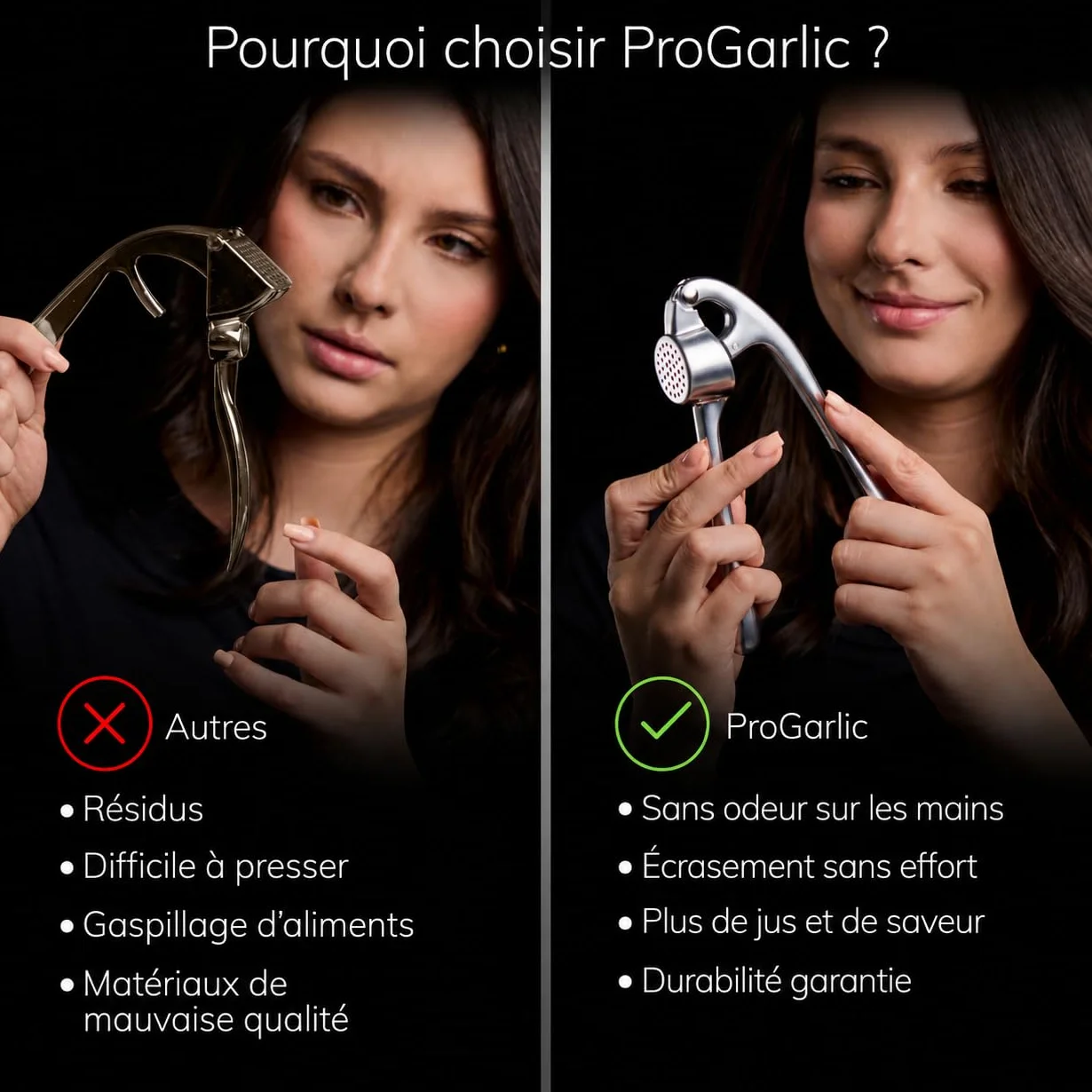 Presse Ail Premium Hachoir Broyeur Facile Utiliser Nettoyer Écrase Ail Gingembre Solide Durable