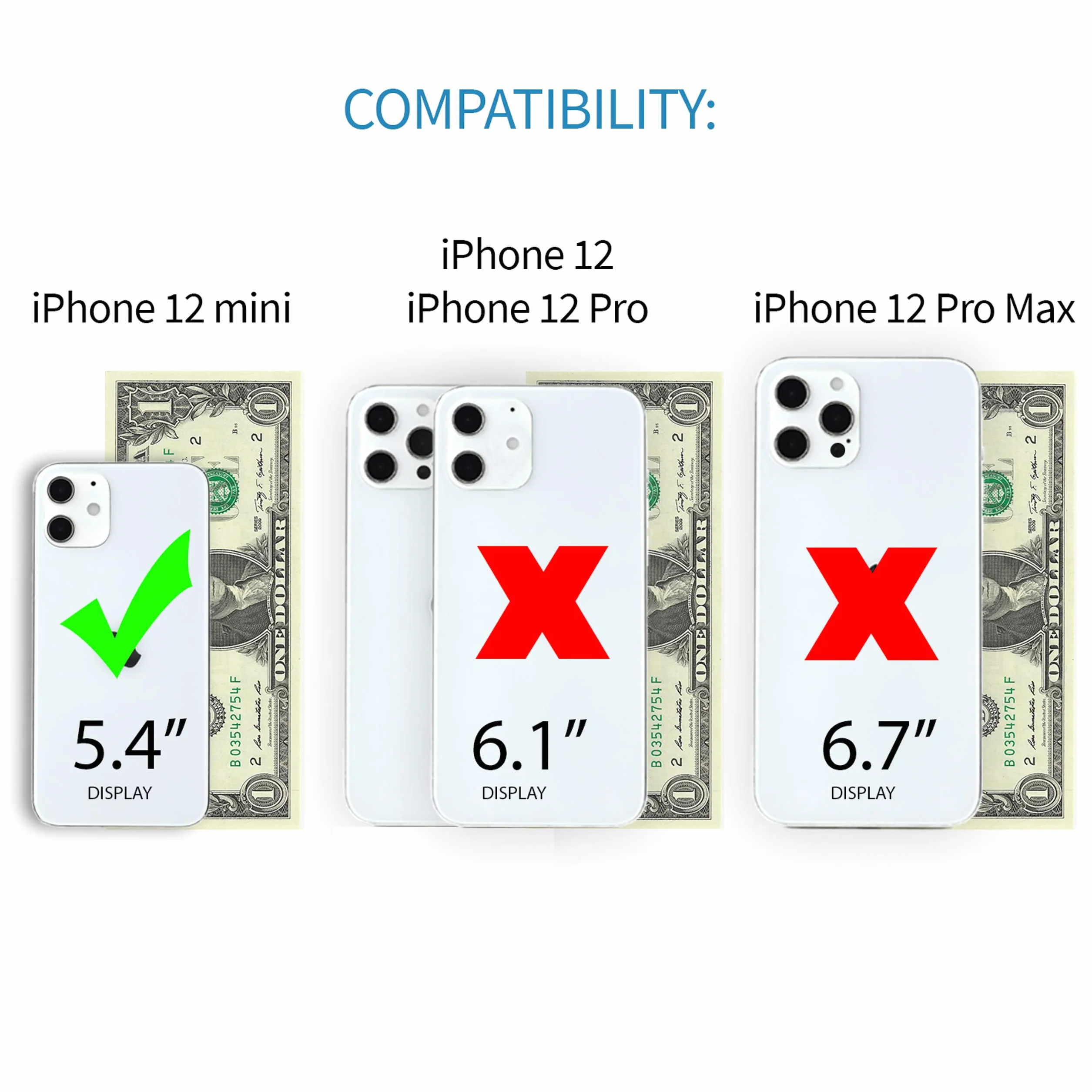 Dockem Etui portfelowe na iPhone'a 12 mini: wbudowana metalowa płytka do montażu magnetycznego i 1 uchwyt na kartę kredytową: 13.7 cm Exec M2, gładka skóra syntetyczna (różowy)
