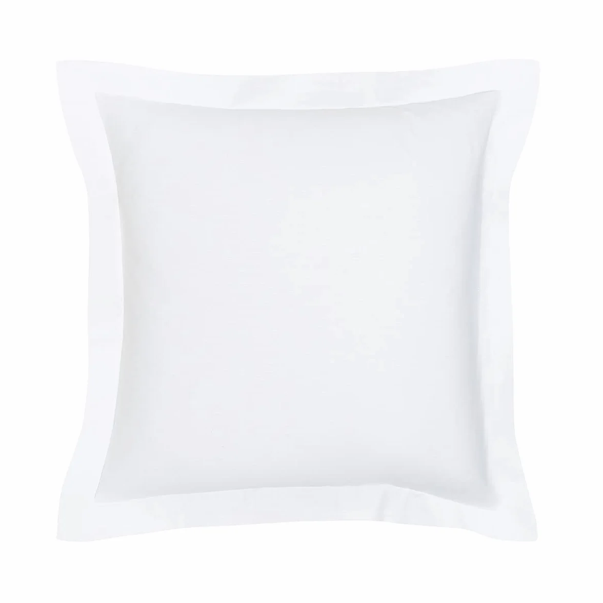 Lot de 2 Taies d'oreillers 63X63 cm 100% Coton Uni, Craie