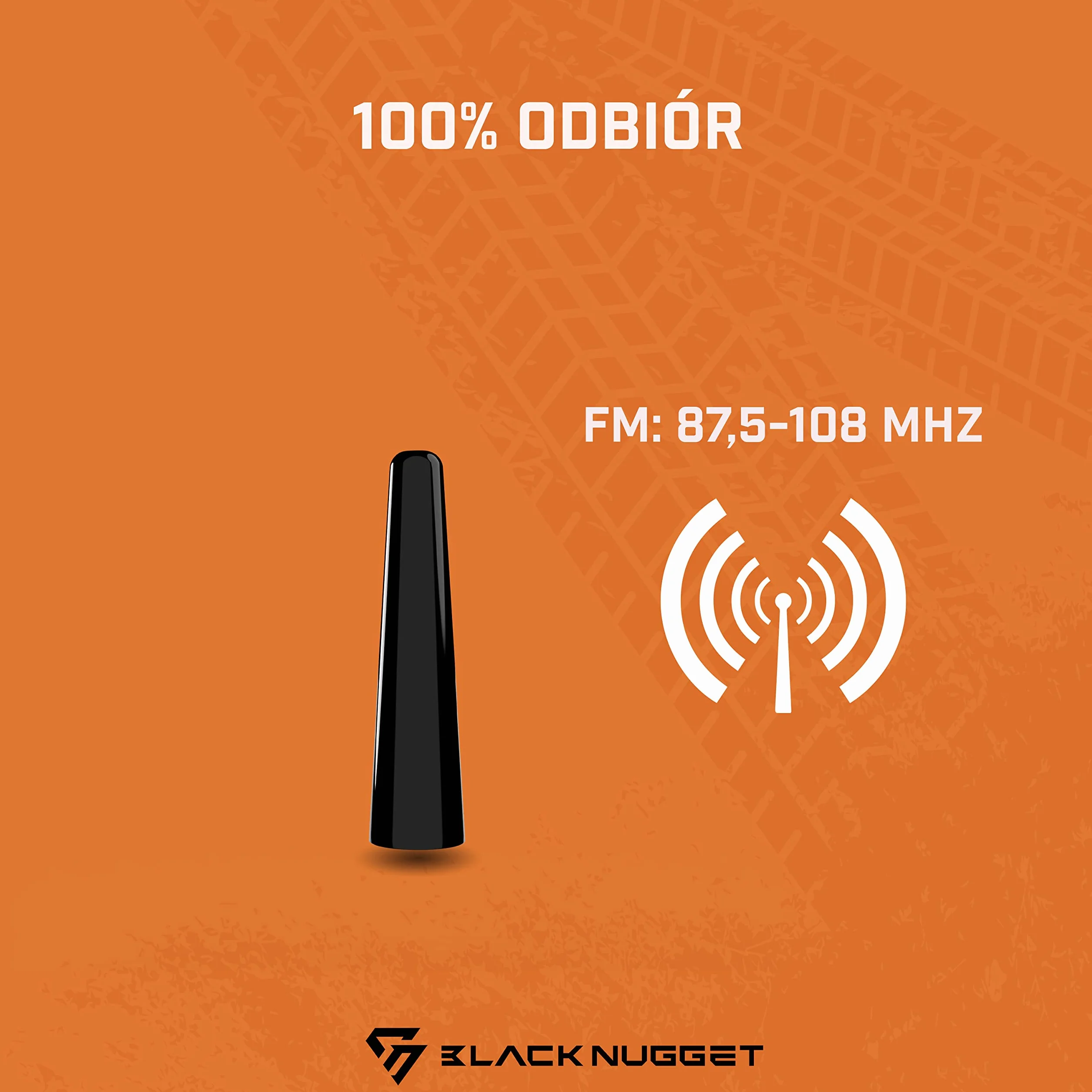 BlackNugget® Car Antenna 5cm - Uniwersalna antena samochodowa - Antena dachowa z pierwszorzędną jakością odbioru - Antena do odbioru AM & FM