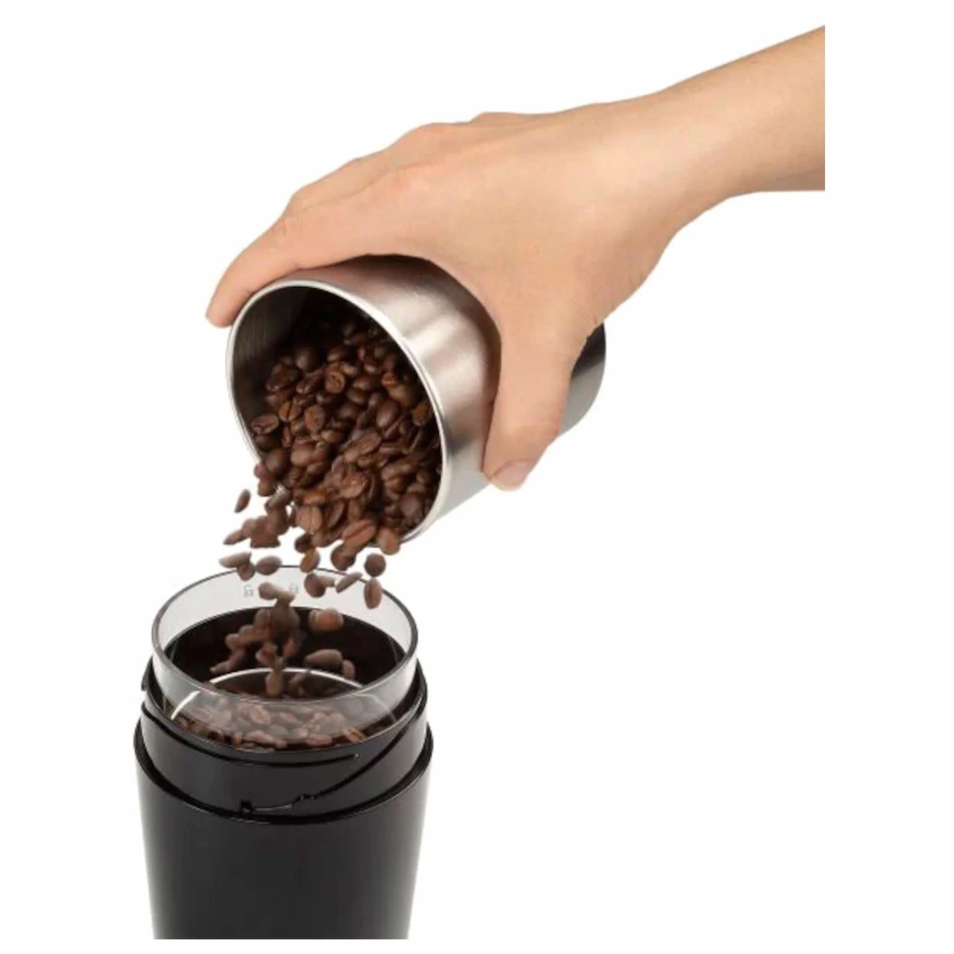 De'Longhi 1 KG210 Moulin à café 90 grammes, Lames en Acier Inoxydable, capacité de Tasse réglable, Utilisation Ultra-Rapide, Multicolore