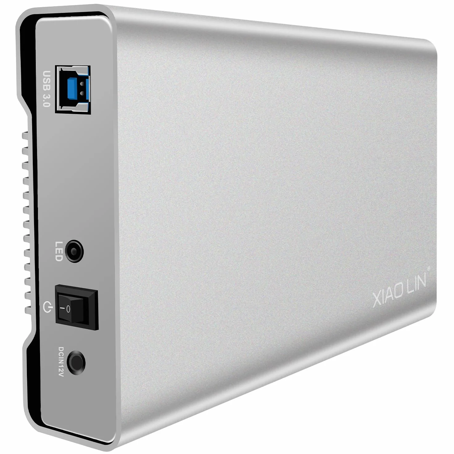 XIAO LIN Twardy dysk twardy 3,5" SATA USB3.0, aluminiowa obudowa zewnętrznego dysku twardego obsługująca dysk UASP 20 TB, zasilacz prądu 12V/2 A w zestawie