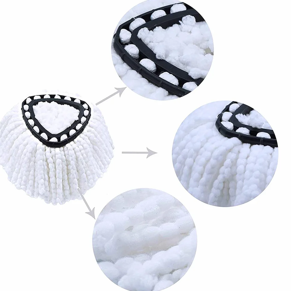 Tête Vadrouille Recharge Compatible Vileda Turbo Microfibre EasyWring 360 Spin Mop