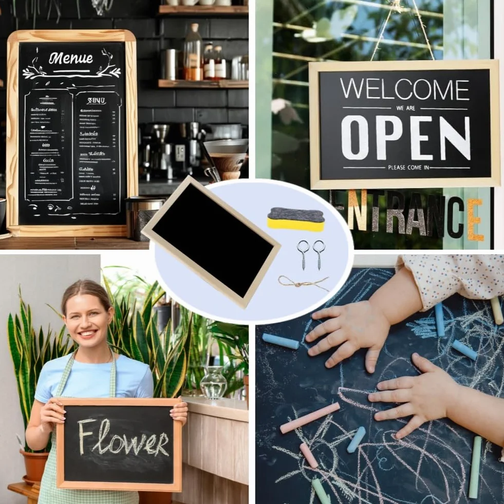 Tableau Noir Ardoise Effaçable Mini pour École Restaurant Café Décoration